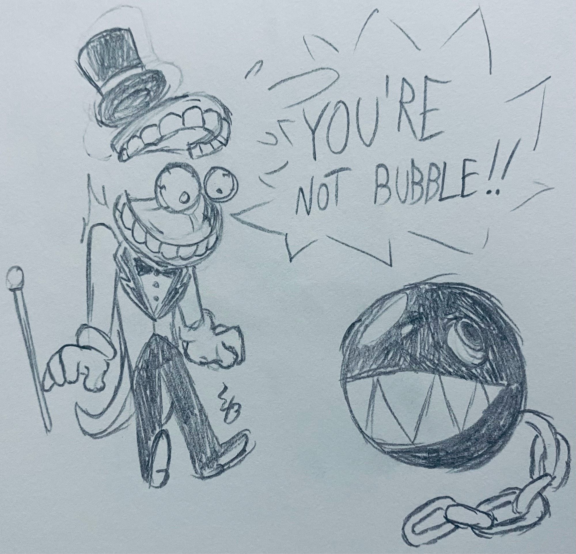 Caine and a chain chomp