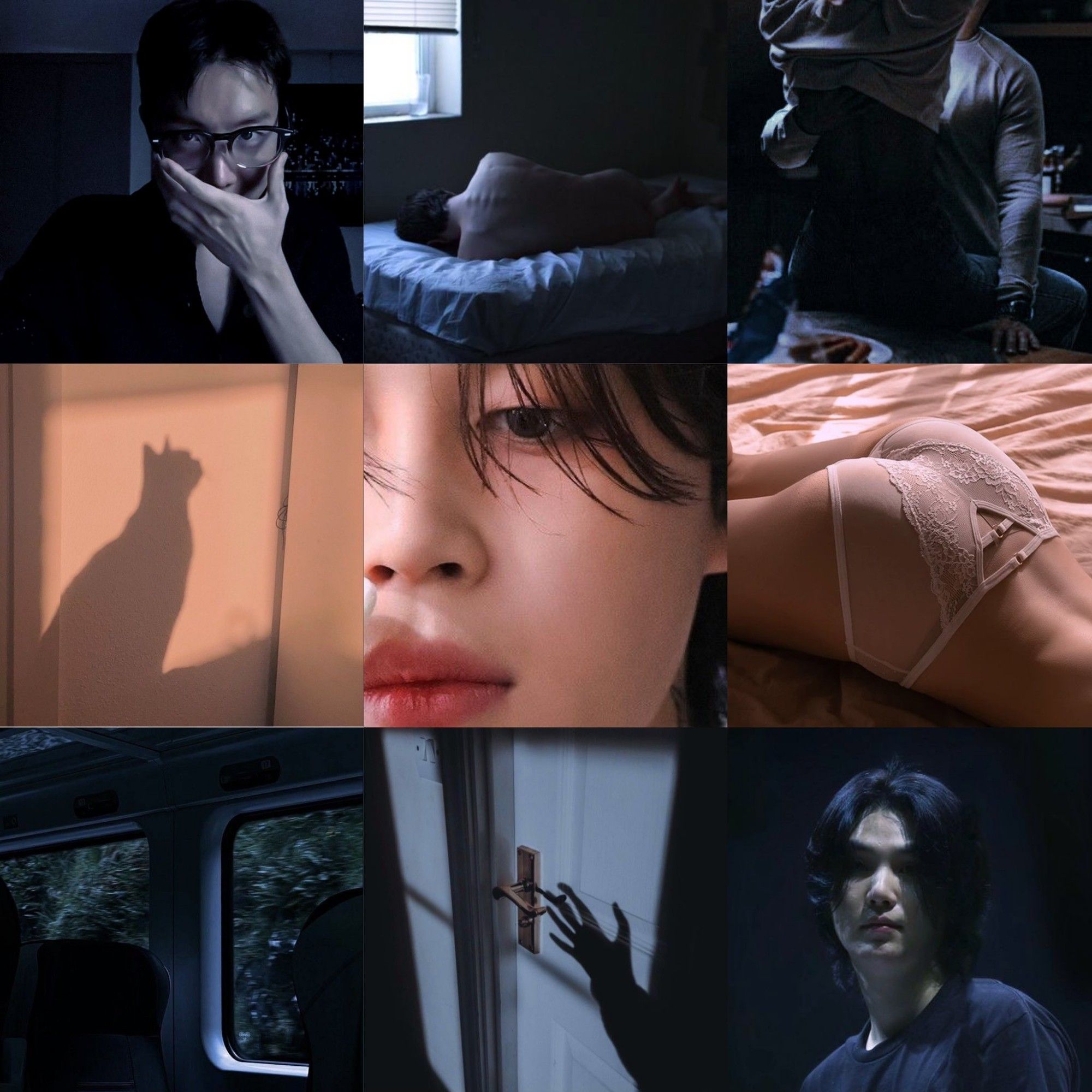 Sopemin moodboard with a dark theme