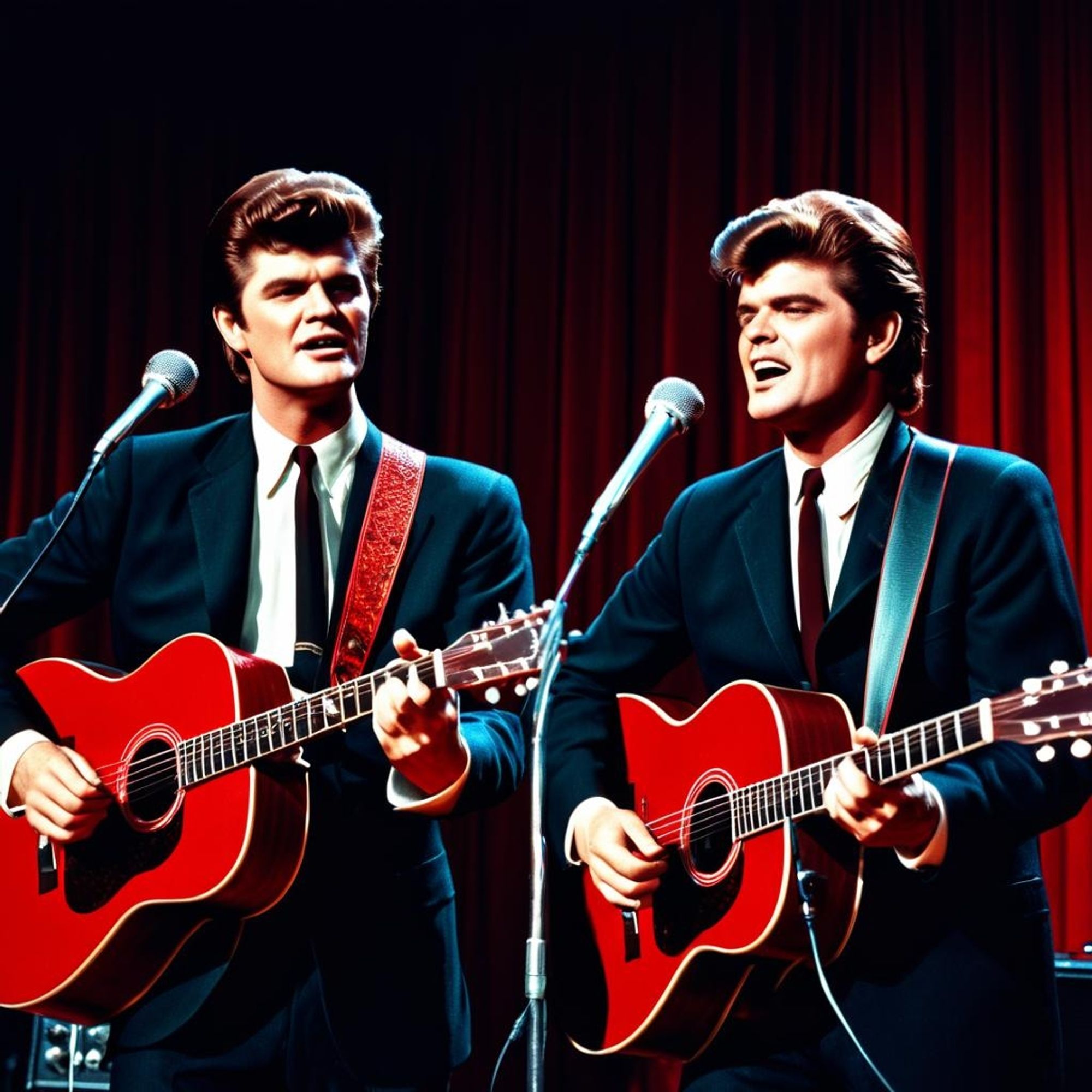 50s music art: The Everly Brothers