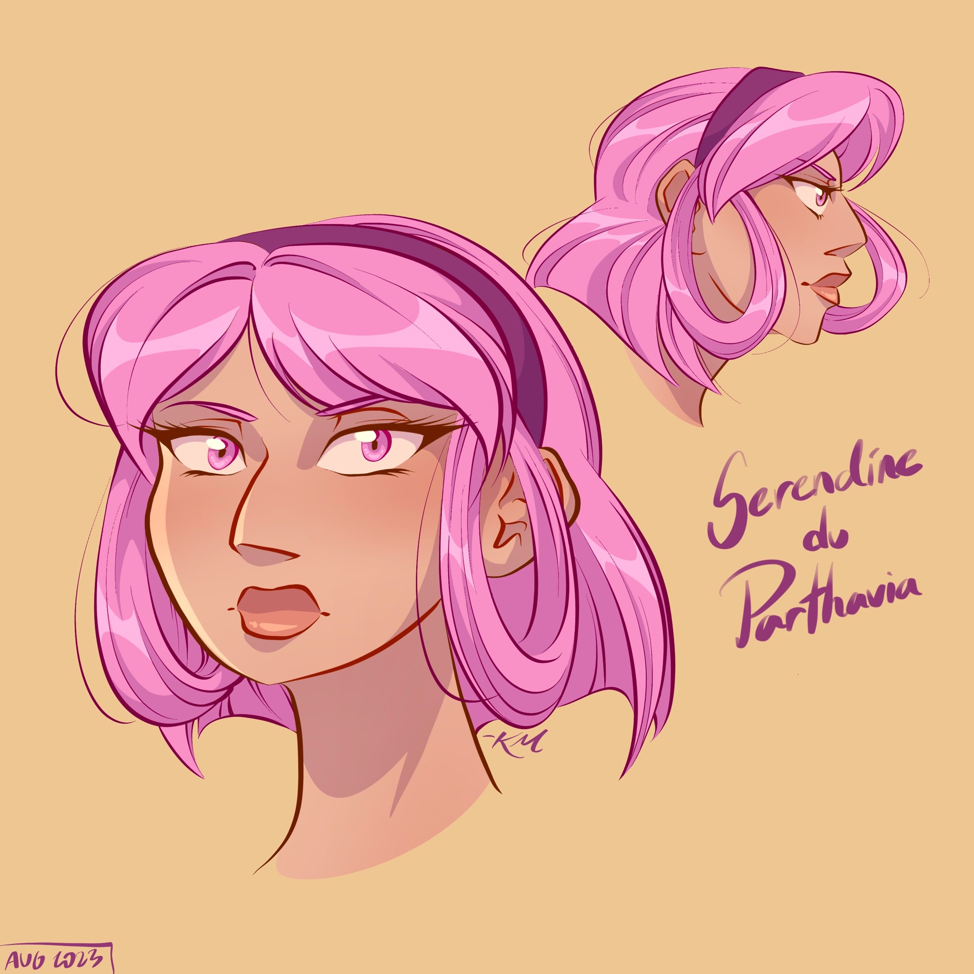 Two headshots of Princess Serendine from Adventure of Sinbad