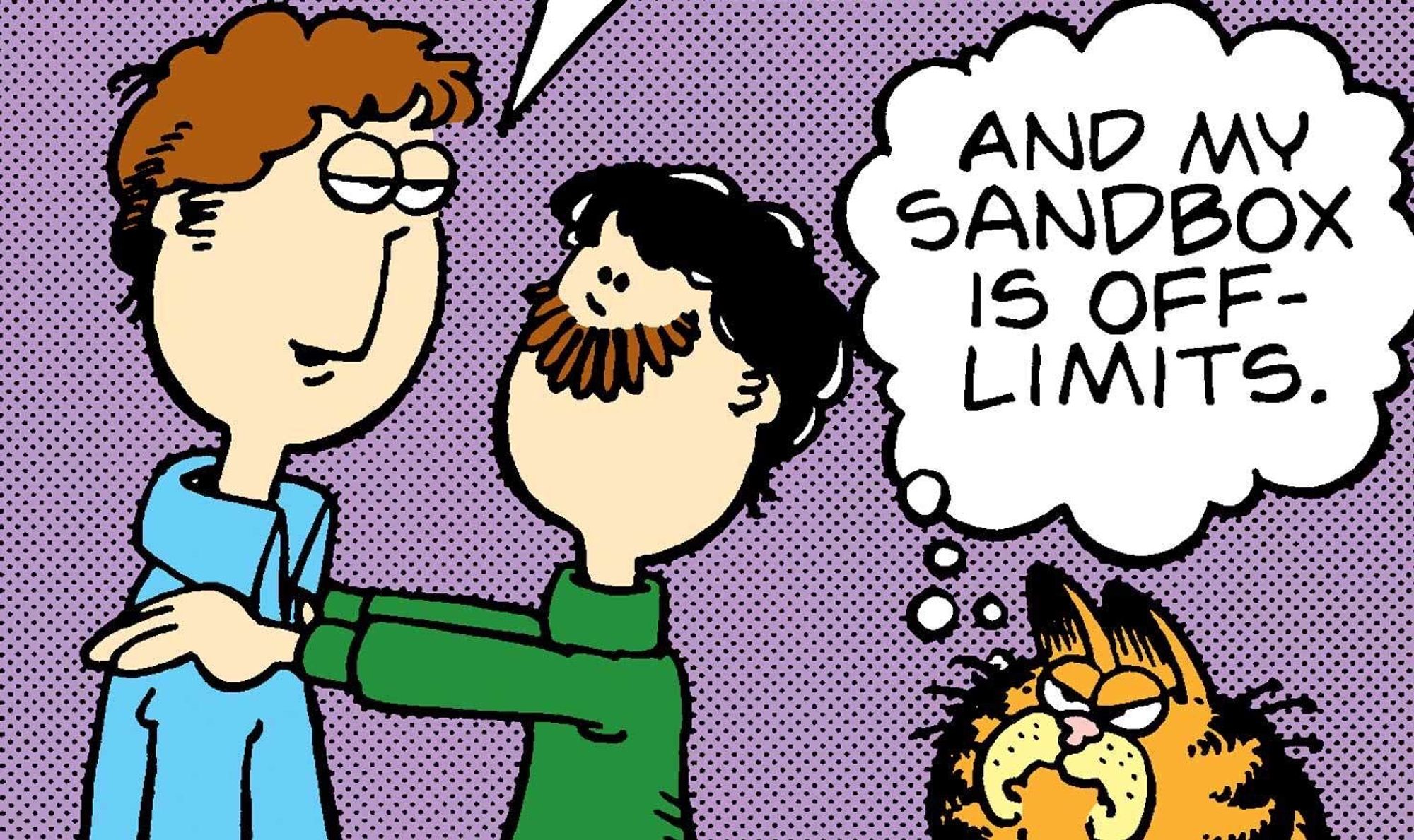 Lyman who had a mustache and might have owned Odie? Garfield looks like a straight up monster