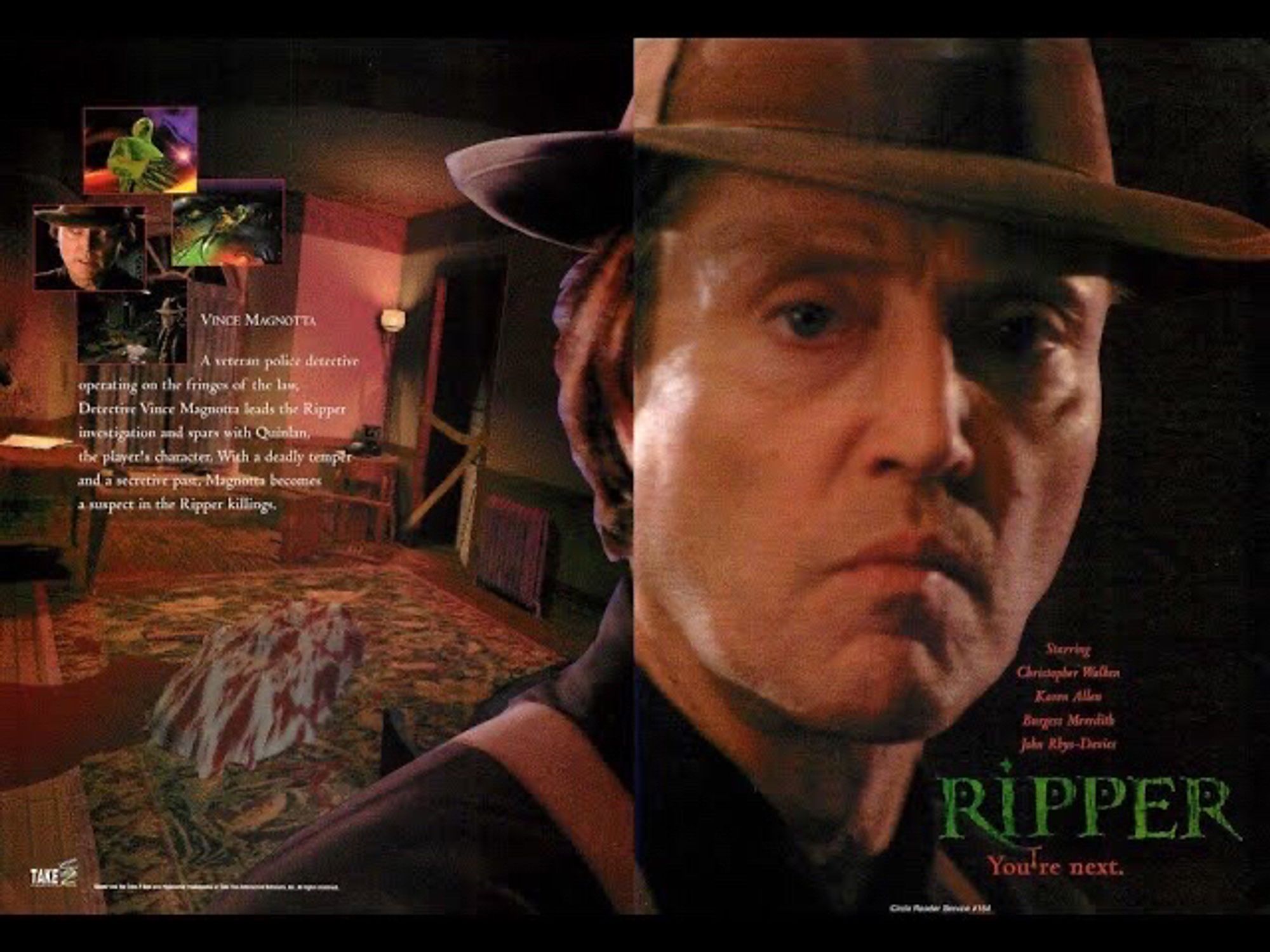 Christopher Walken in a Detective hat