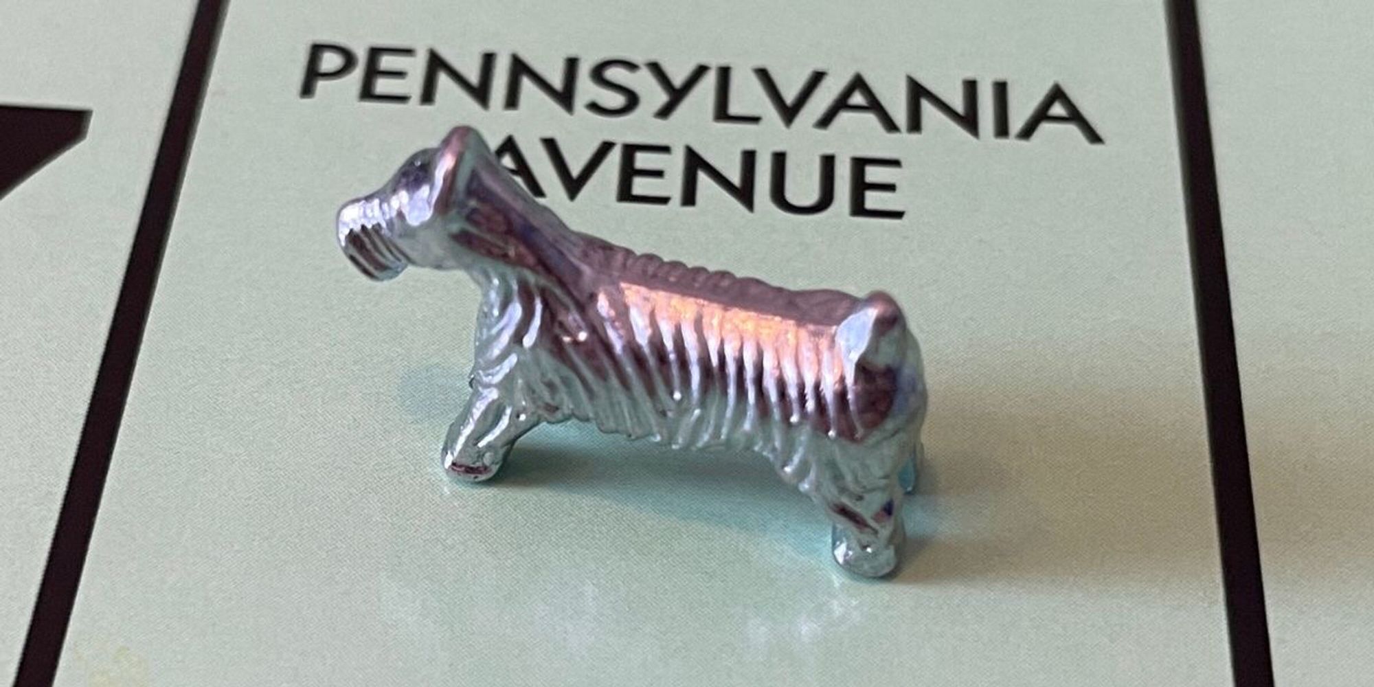 Silver dog from Monopoly, decent dog