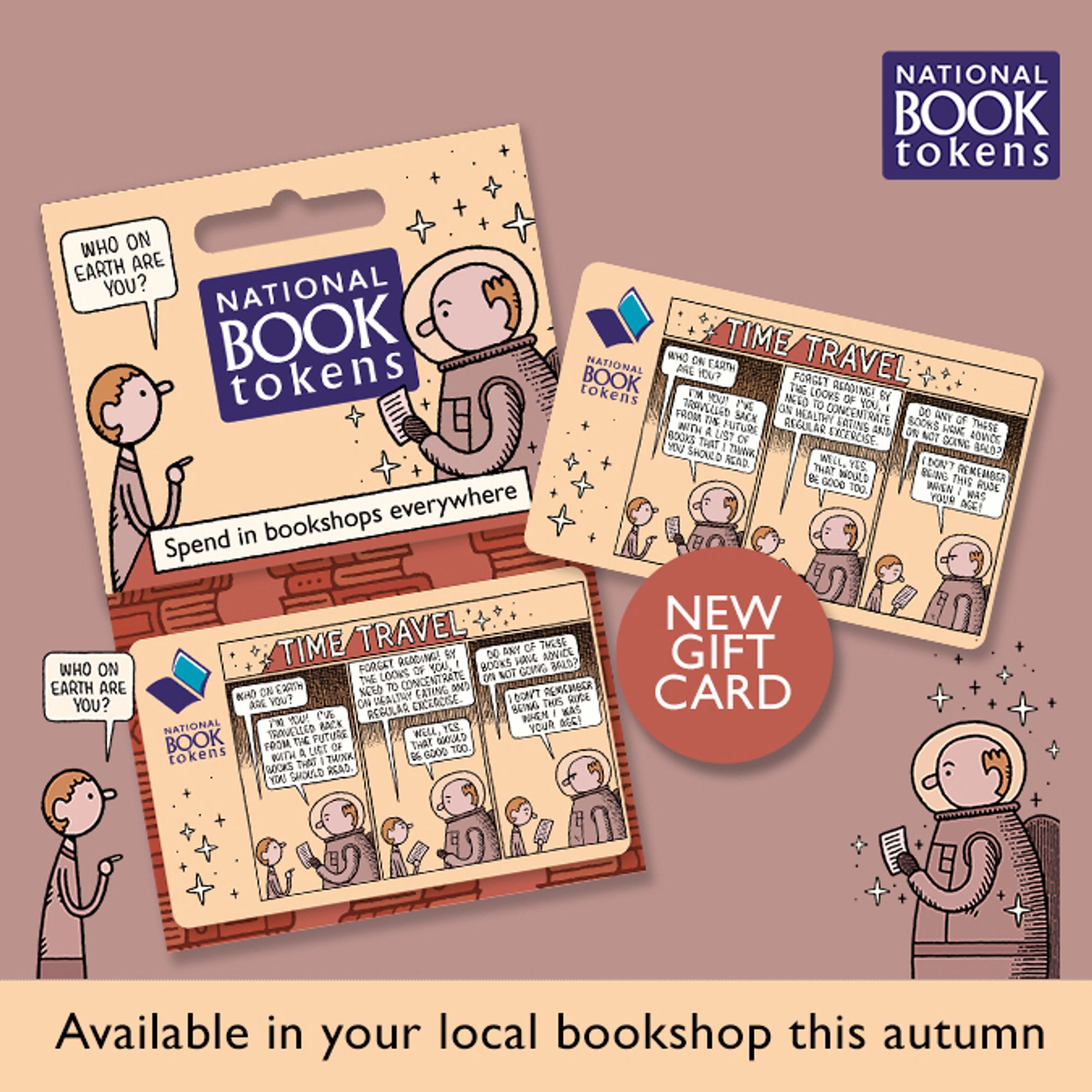 A book token with a cartoon by Tom Gauld on it.