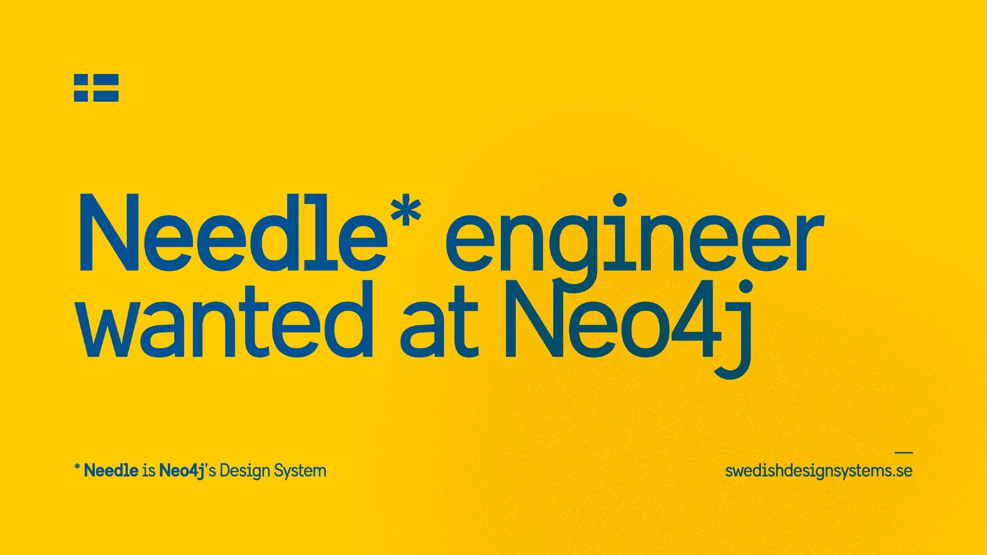 Needle engineer wanted at Neo4j (Needle is Neo4j's Design System)