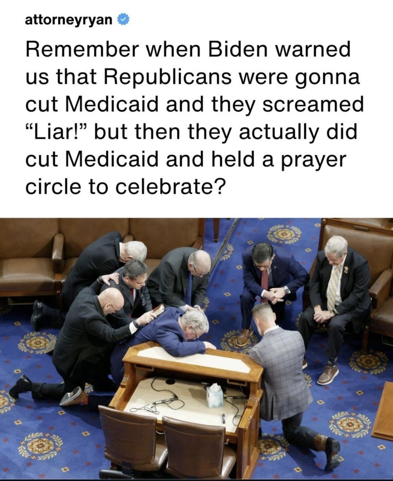 MAGA leaders praying on senate floor 