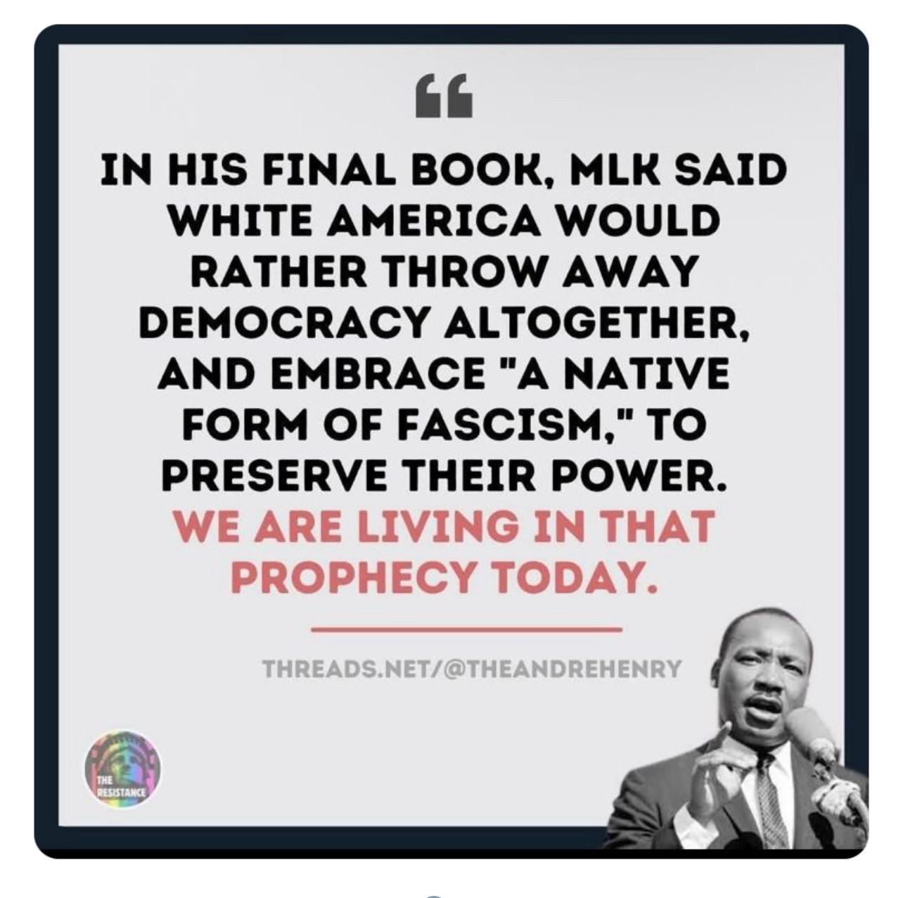 MLK meme about fascism 