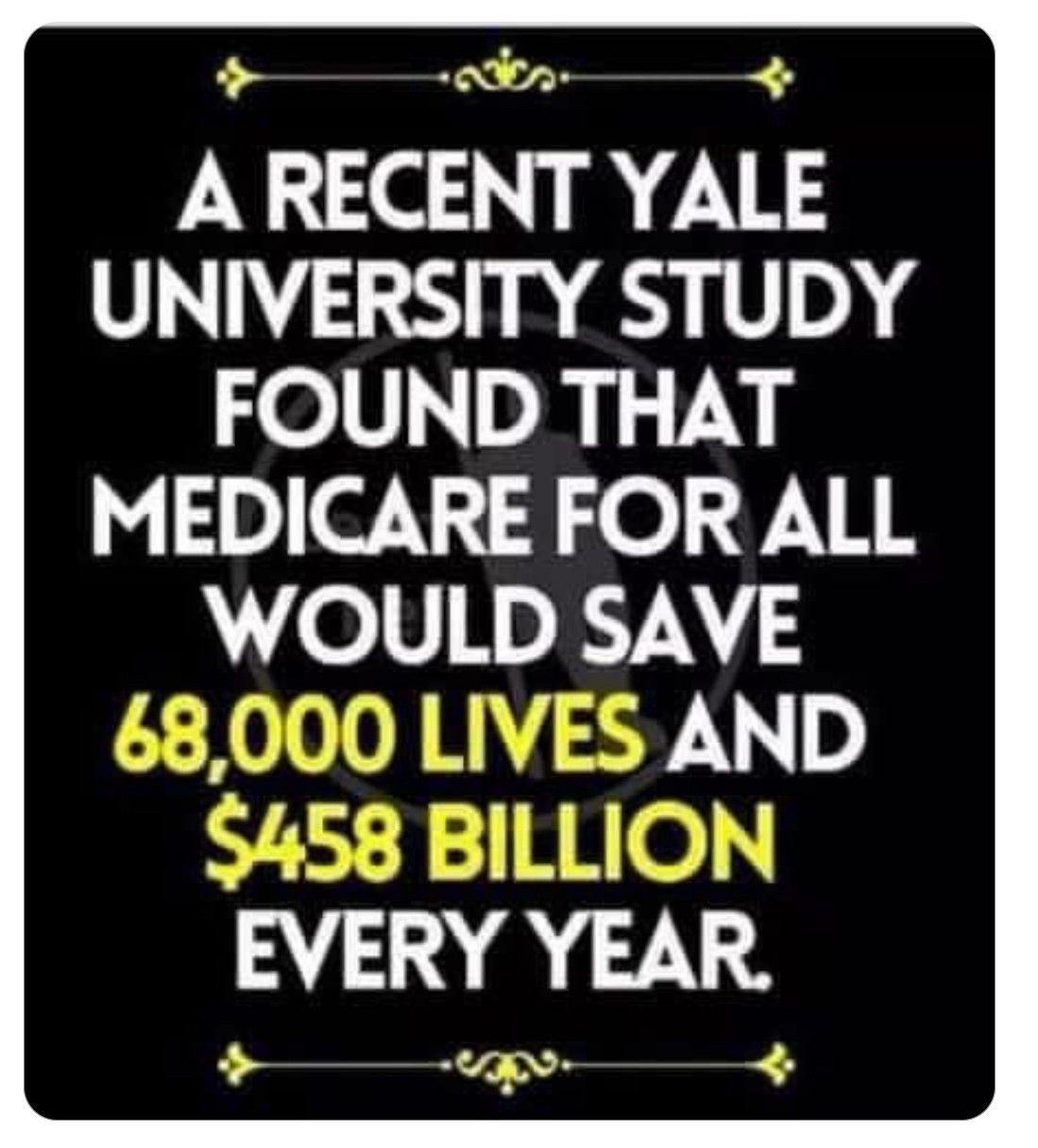 Meme on Yale study about Medicare 