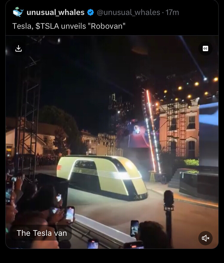 Tesla unveils its new robovan