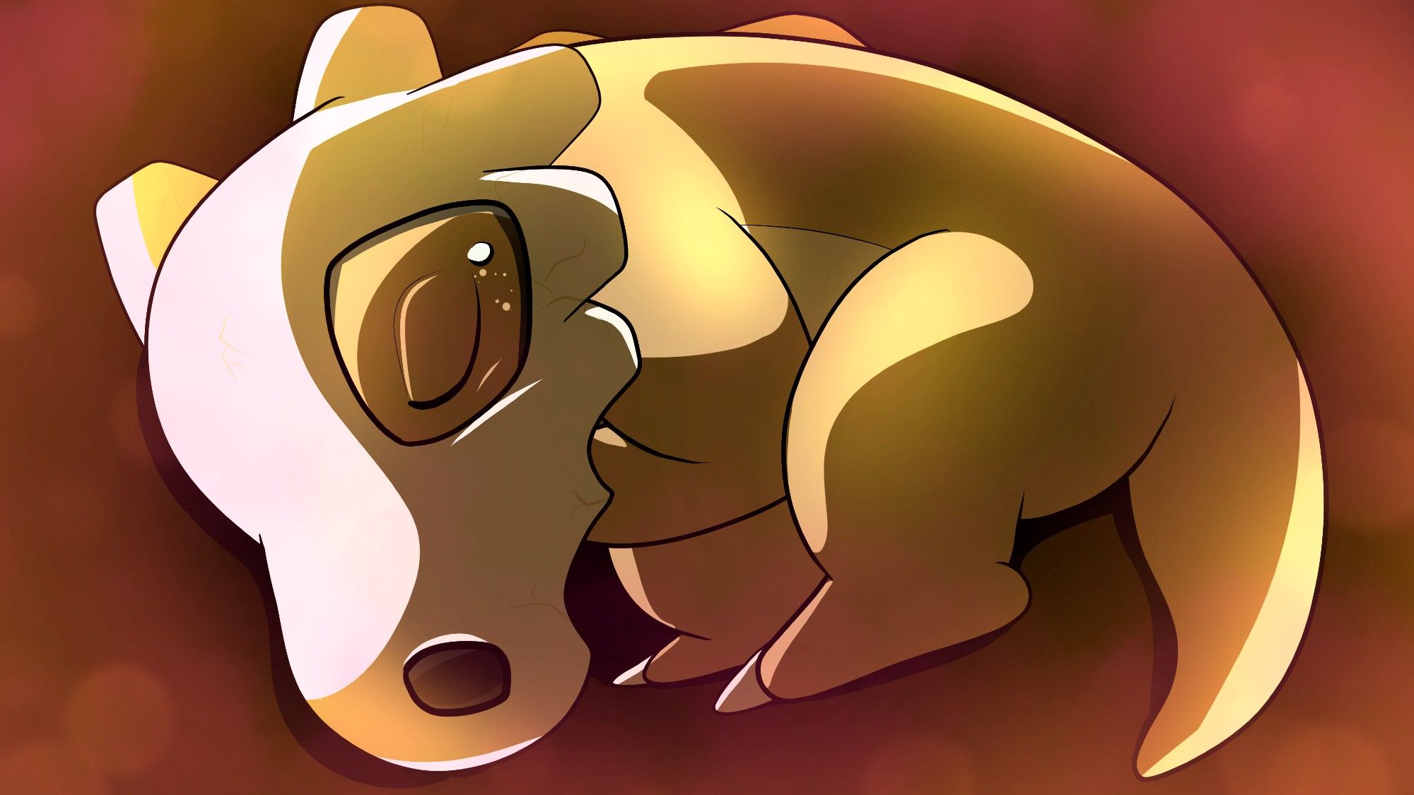 Cubone sleeping peacefully