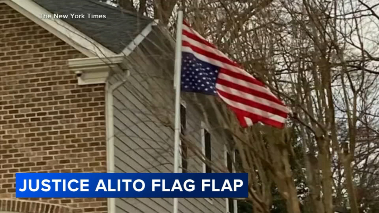 Upside down American flag at Justice Alito’s house