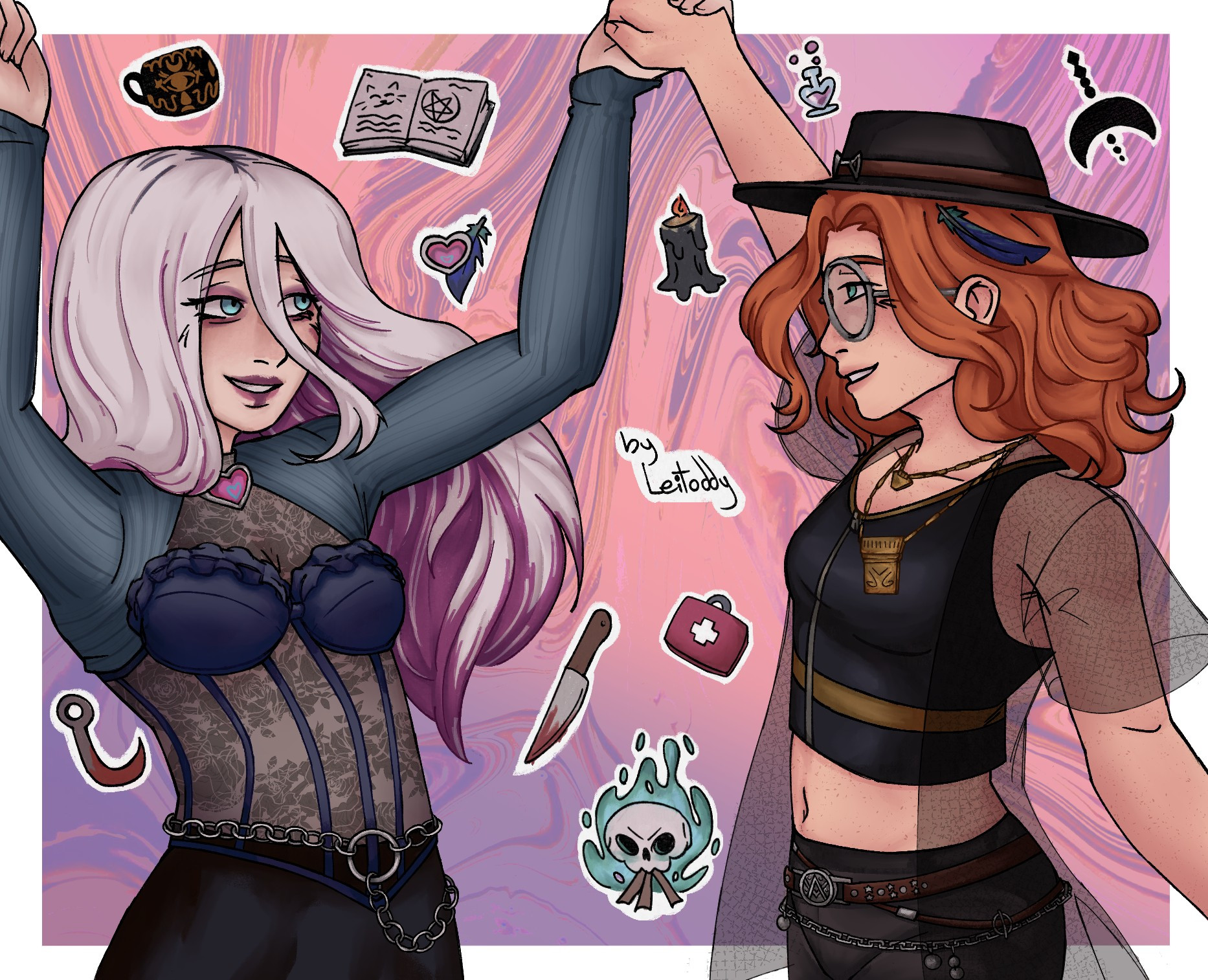 Sable Ward and Mikaela Reid (from dbd) dancing together