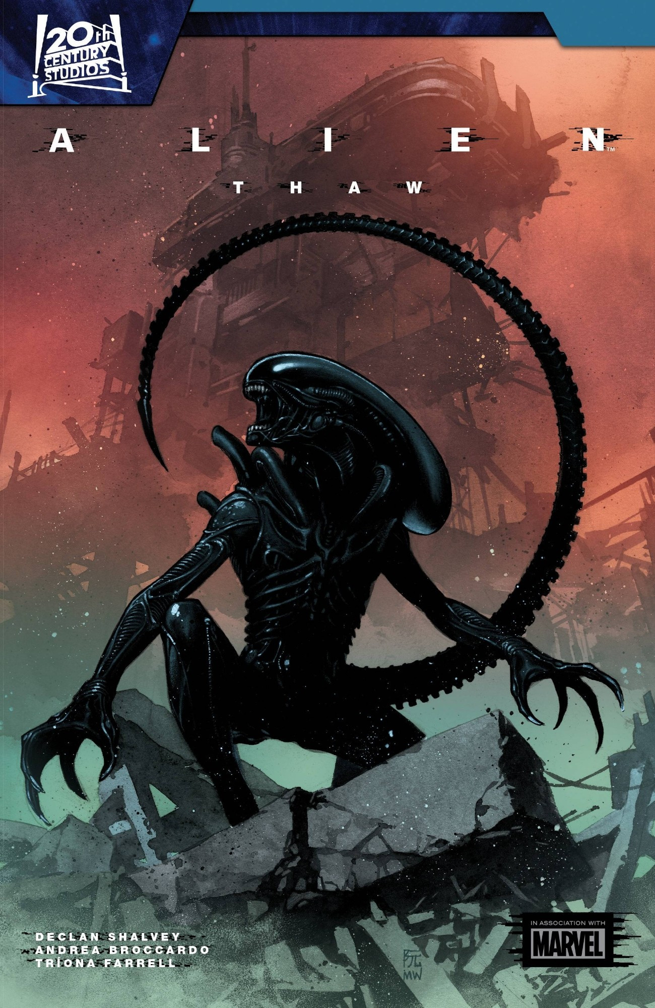 The cover of Alien Vol. 1: Thaw displaying the Alien creature from the famous IP on the cover.