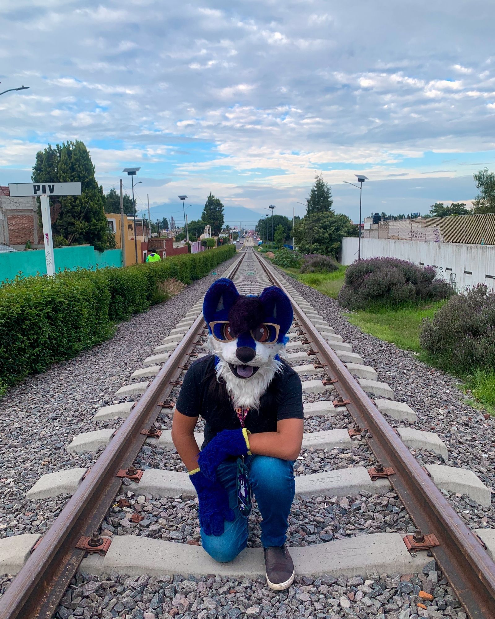 Foto tomada de tuti en las vías del tren puebla Cholula