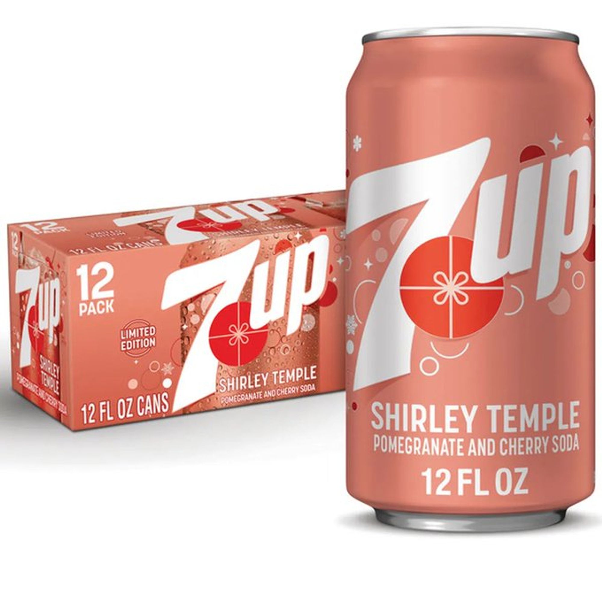 7up cans, but they're "Shirley Temple" flavor