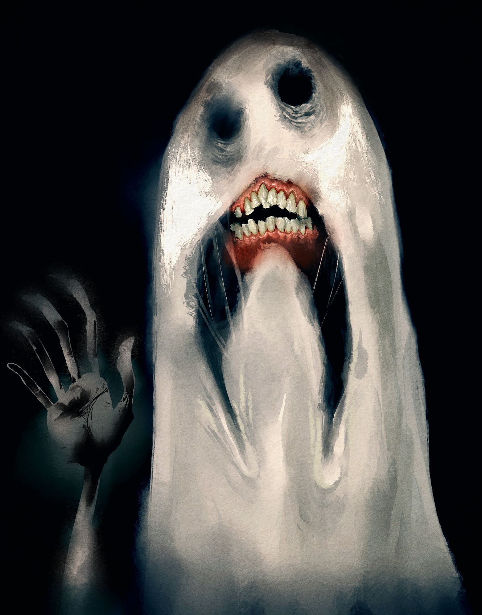 A ghost with gums.