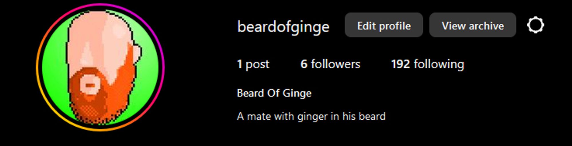 my instagram handle @beardofginge