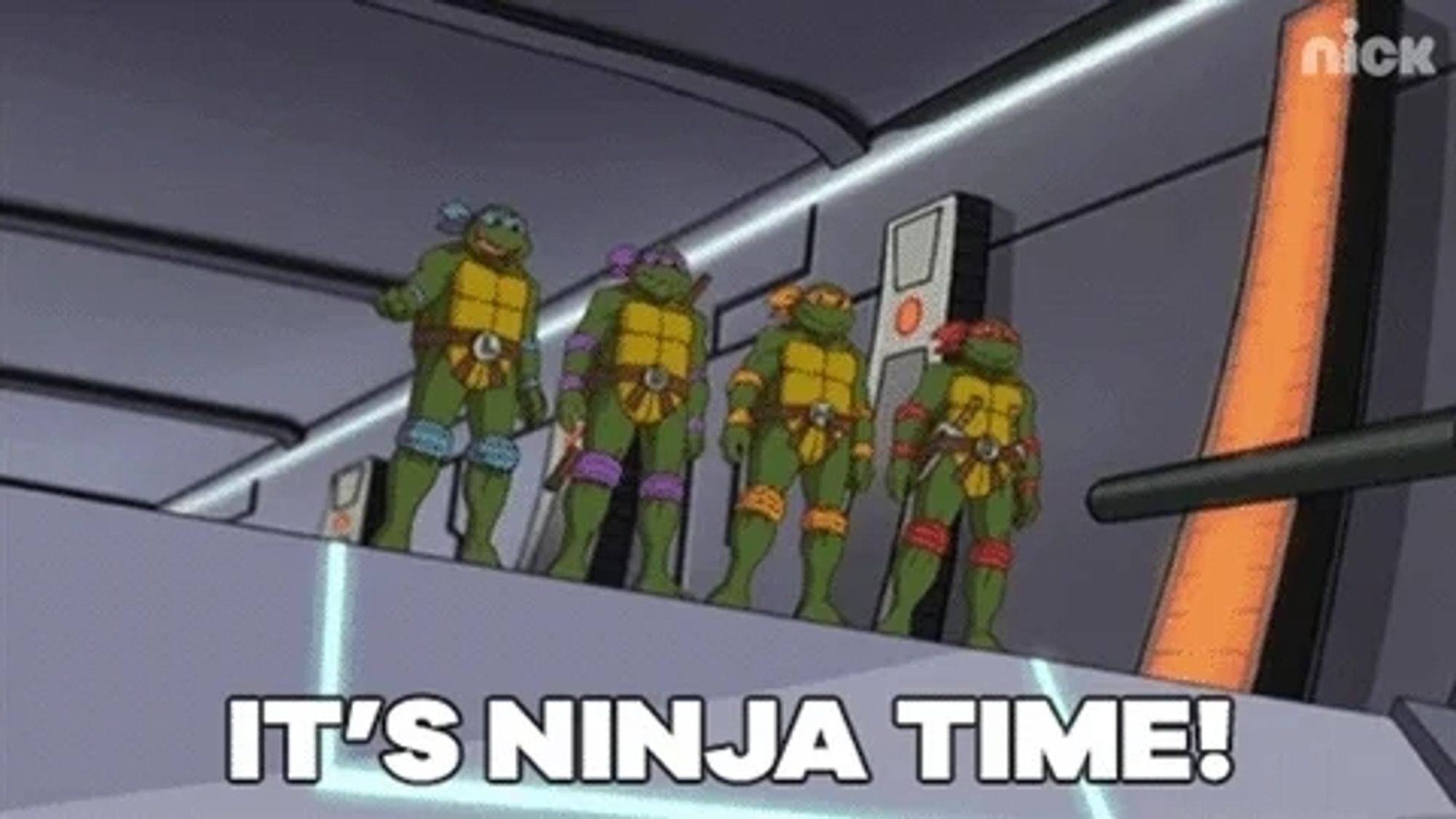 Gif des tortues ninja qui devrait bouger mais qui ne bouge pas.


Les tortues ninja avec l'indication que c'est le moment des ninjas