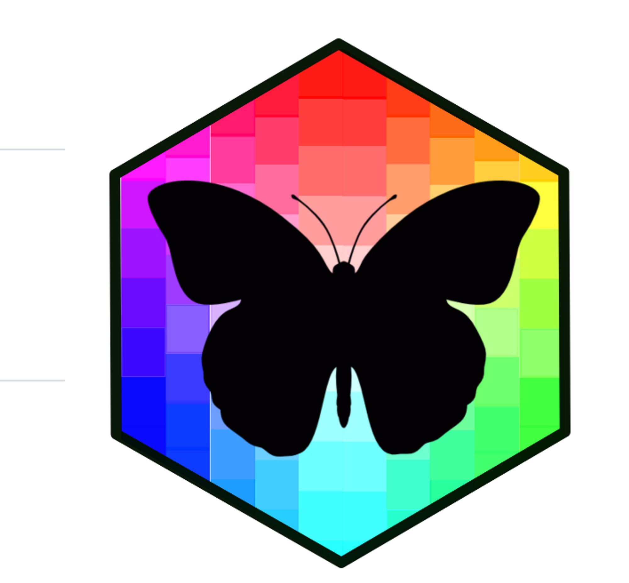 Hex sticker of {ButterflyColors} package