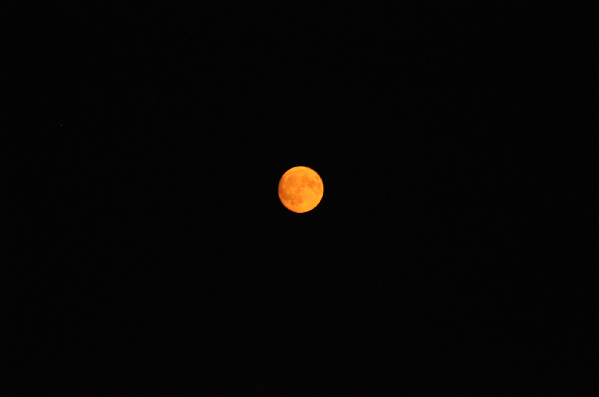 An orange moon.