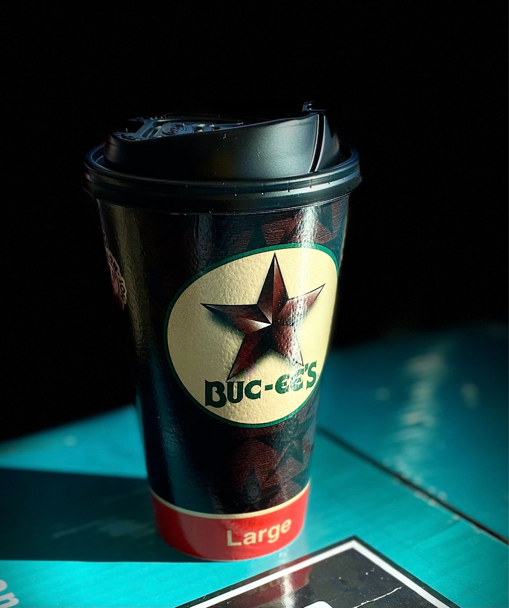 Photo of a Buc-ee’s large “to-go” coffee cup.