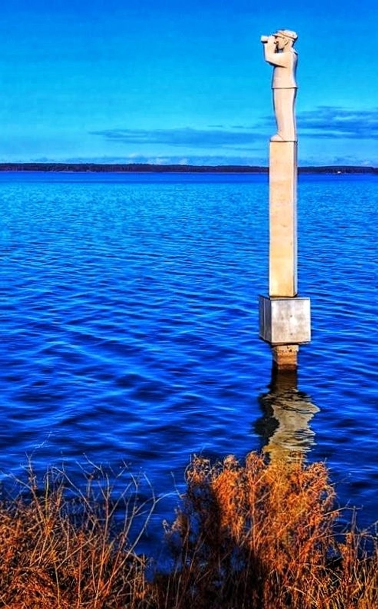 Skulptur am Steinhuder Meer.