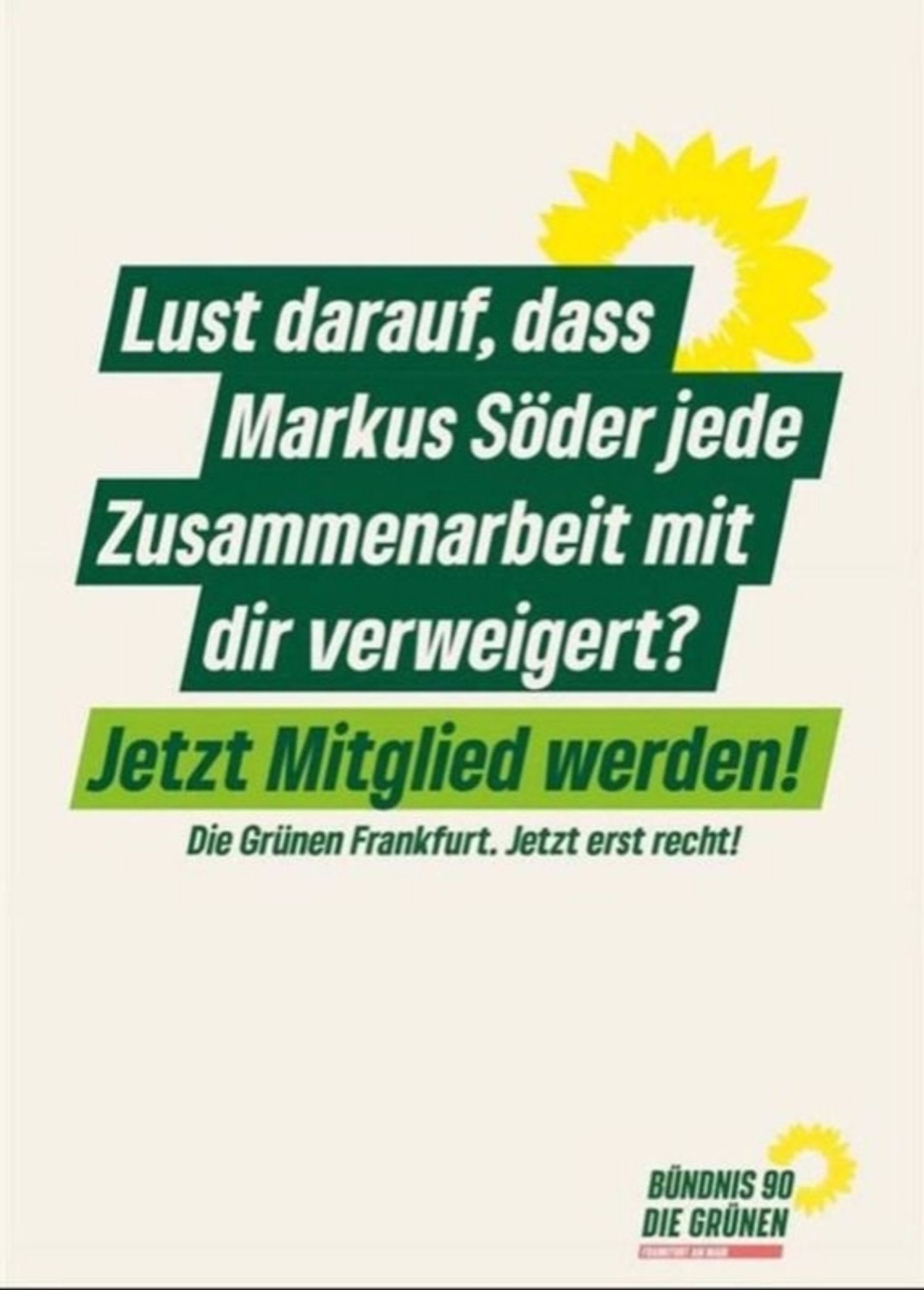 Grüne Mitgliederwerbung.