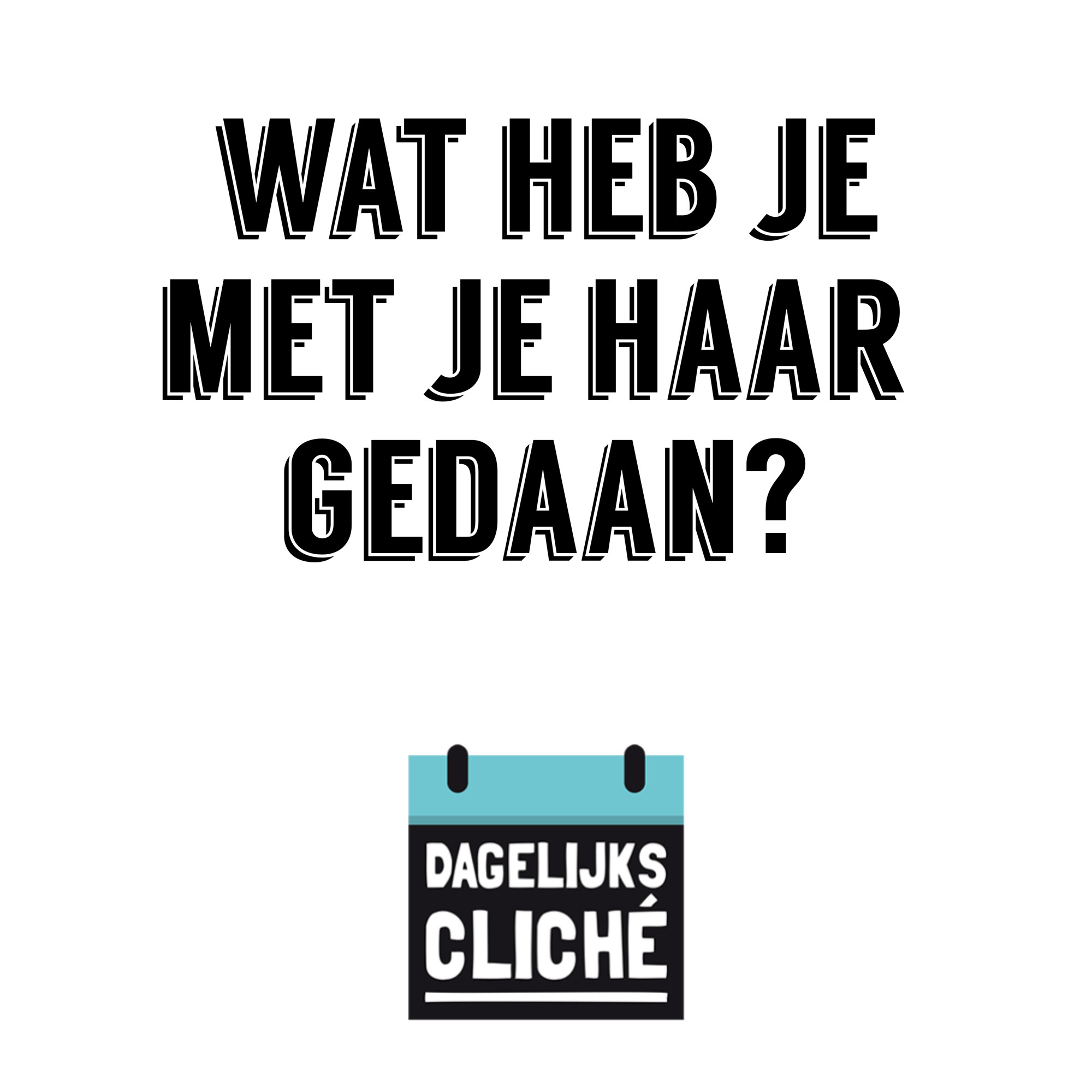 Wat heb je met je haar gedaan?