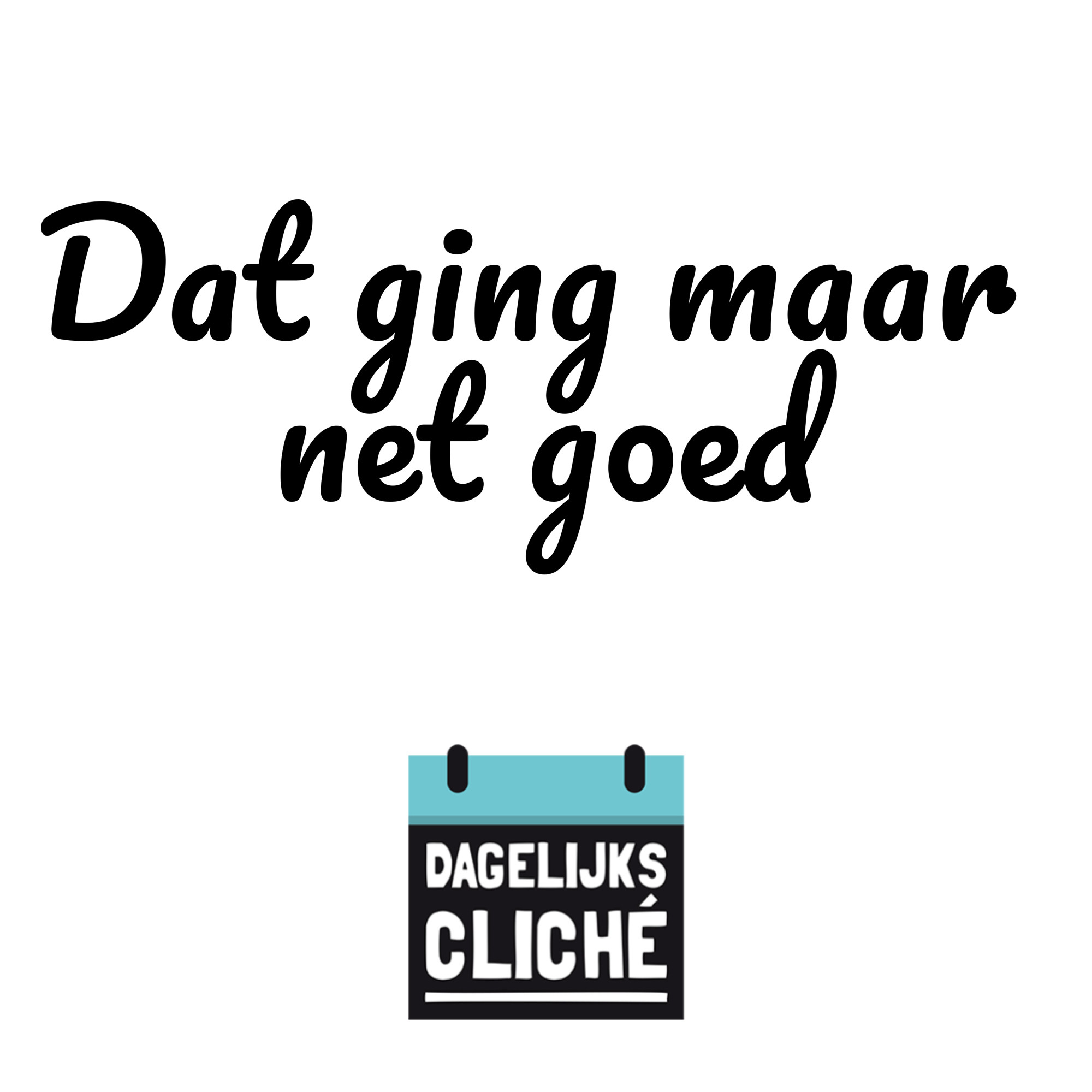 Dat ging maar net goed.