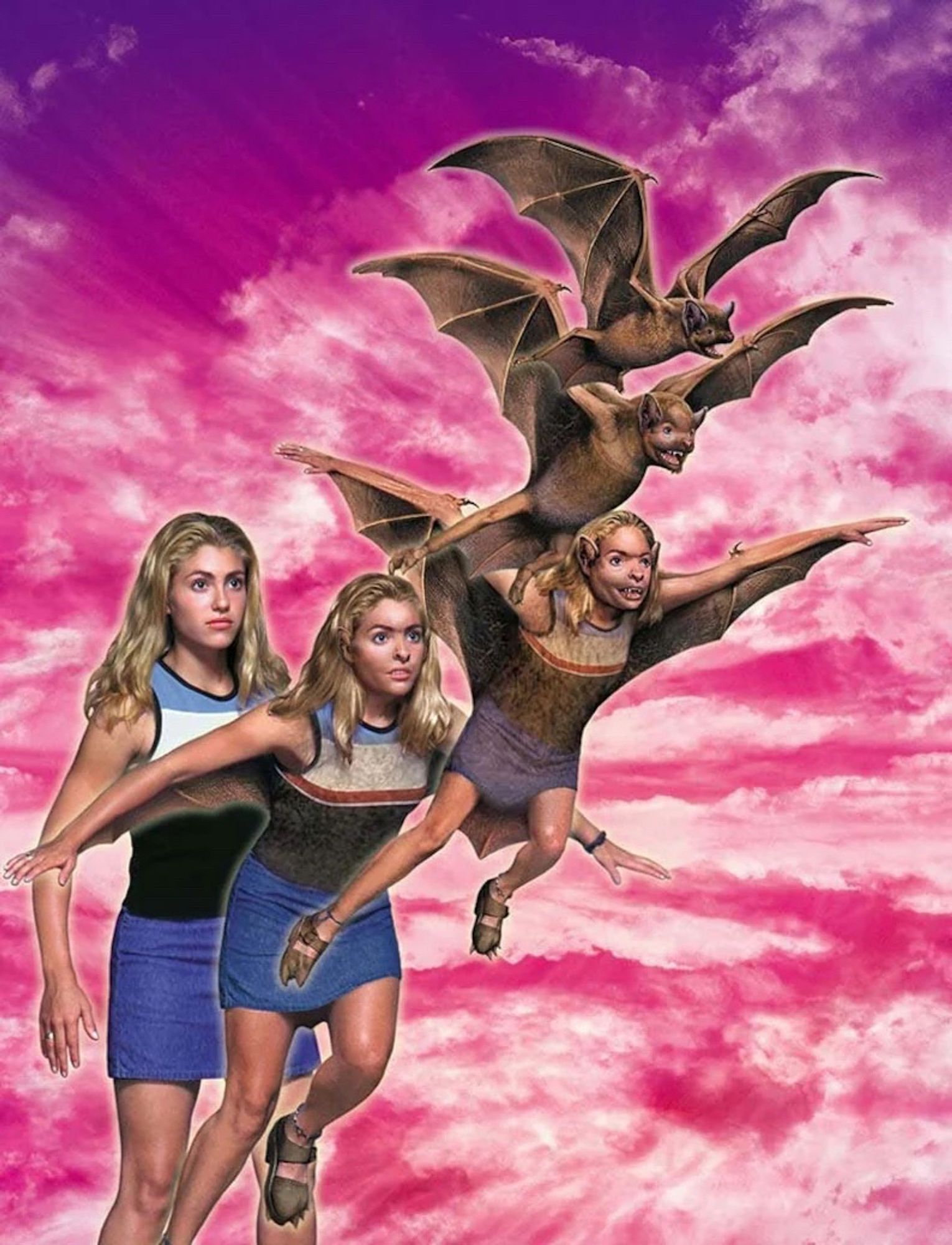 cover of animorphs #17 the underground, a blonde girl is transforming into a bat in a 5 step sequence