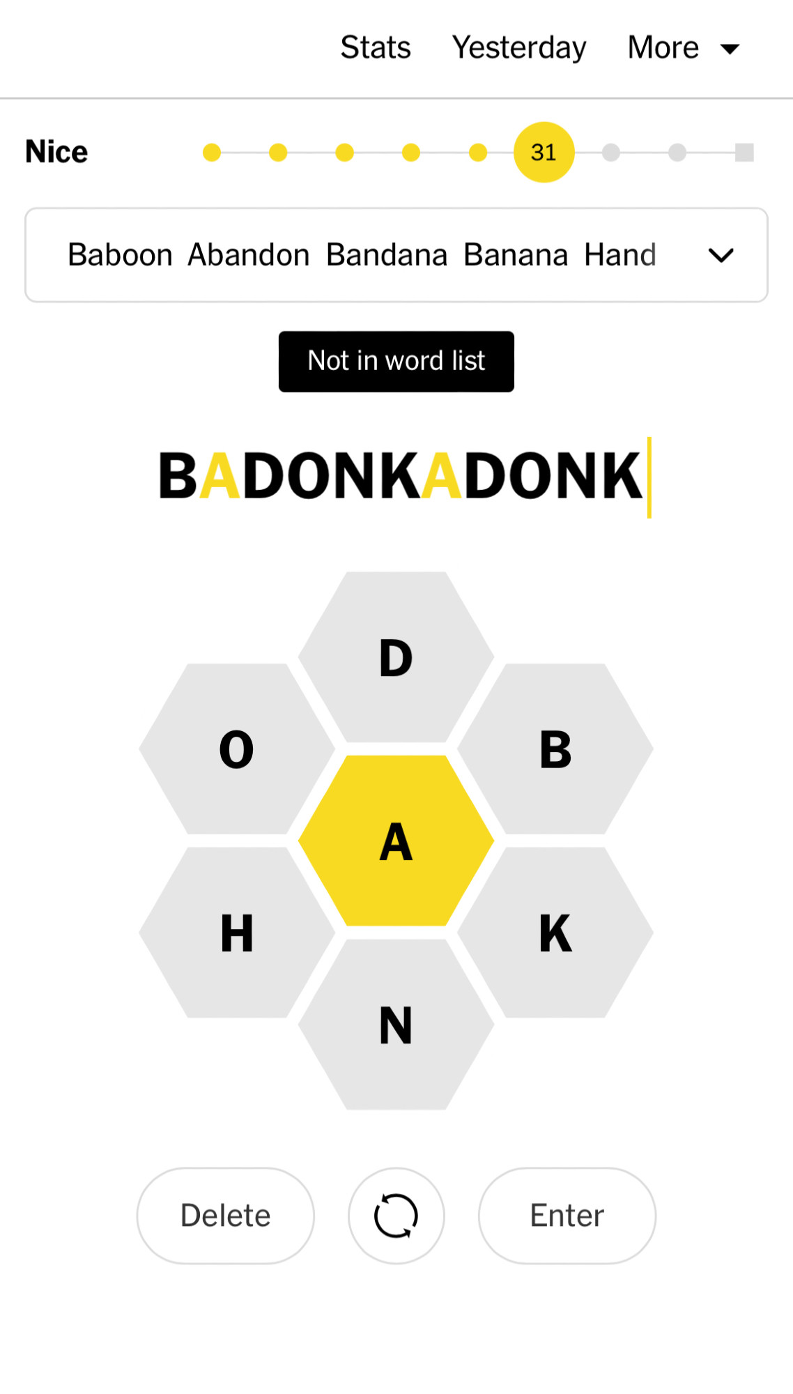 badonkadonk in spelling bee