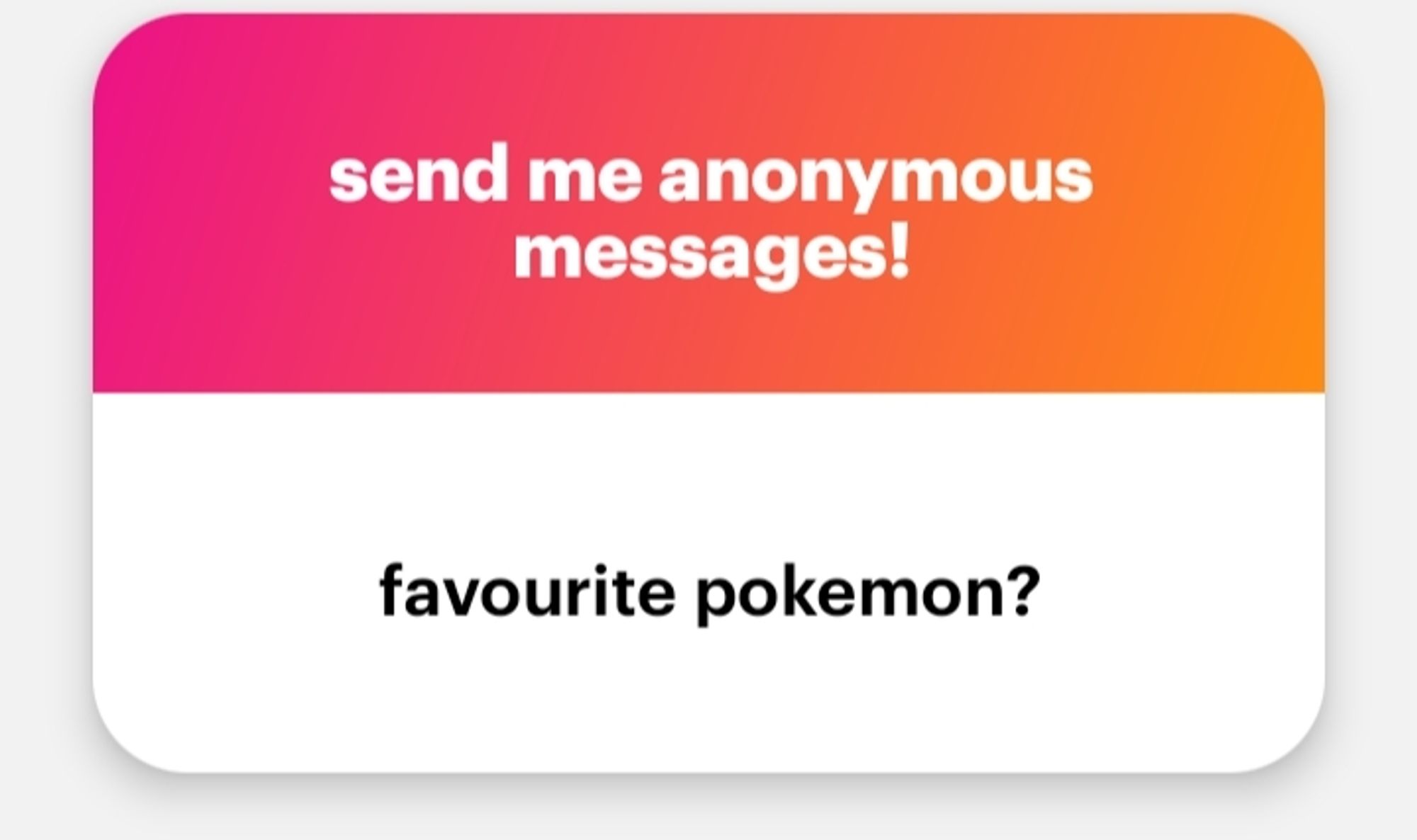 question: favorite Pokemon?