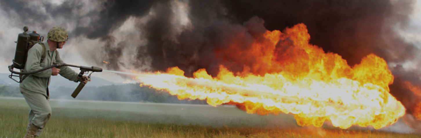 Marine with a flamethrower