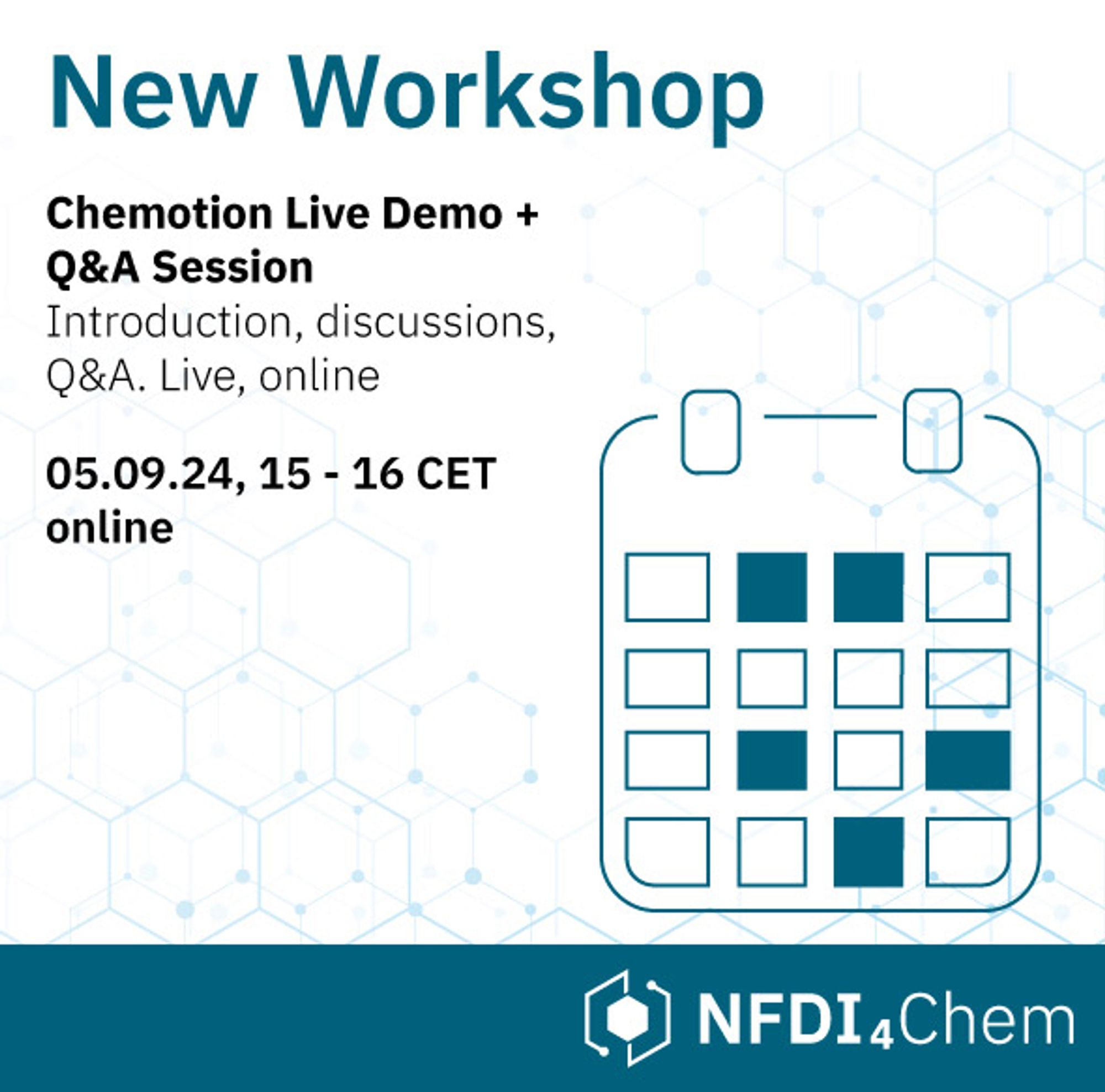 Chemotion Live Demo, 05.09.24, 15 CET