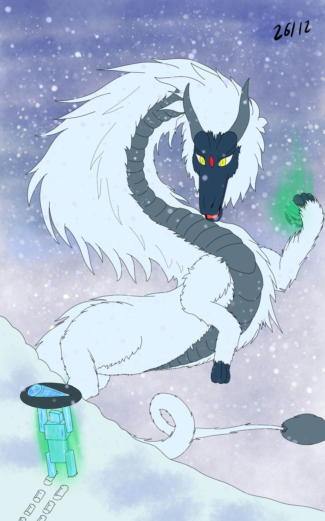 White snow dragon.