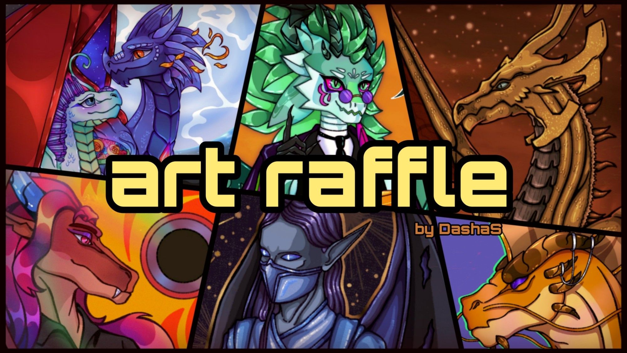 free art raffle for portrait any species character