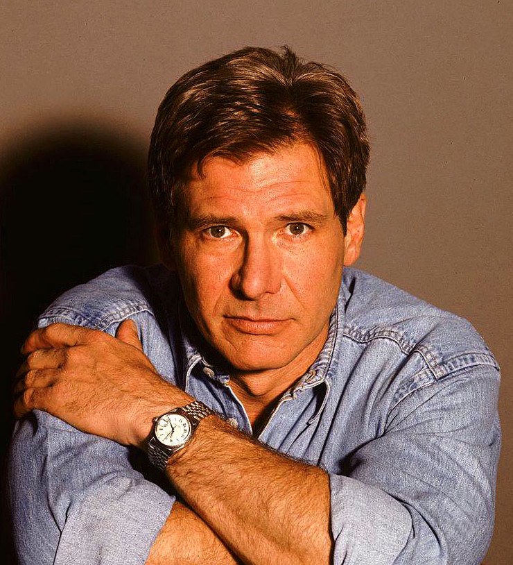 Harrison Ford in a blue denim shirt and watch crossing his arms short brown hair brown eyes smiling at the camera. hot.

"There are a lot of different paths through the jungle, but...the simplest thing you can do is make yourself useful. Be easy to work with, be a hard worker and help people get the job done. And do it with as much passion and quality as you can."