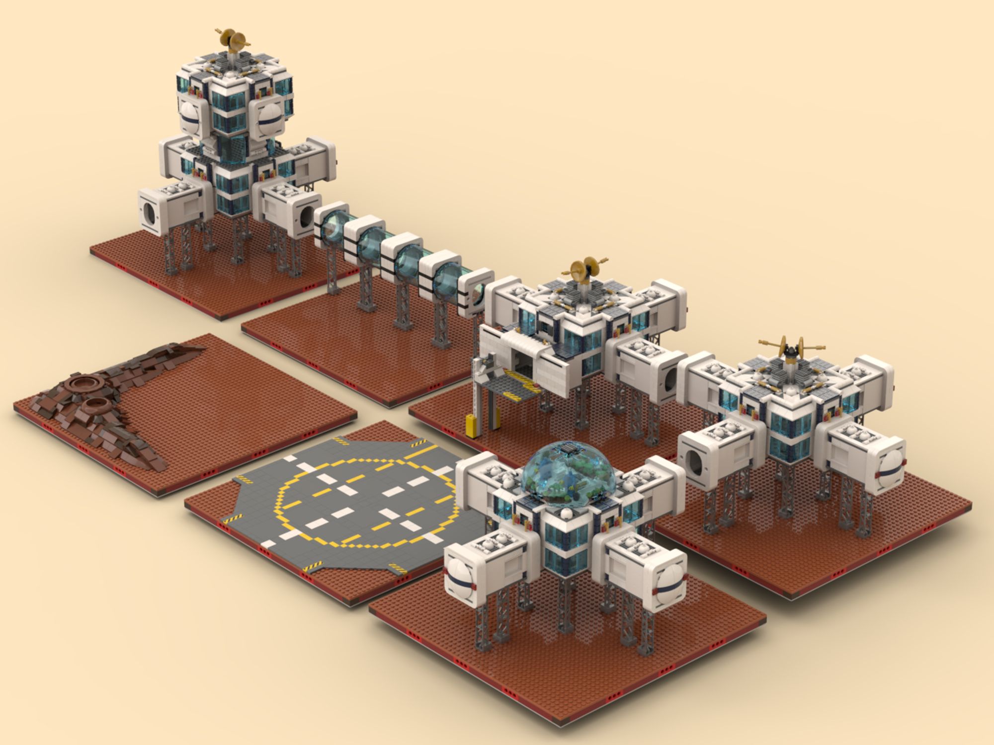 LEGO modular Mars Base for TexLUG Austin Project Support