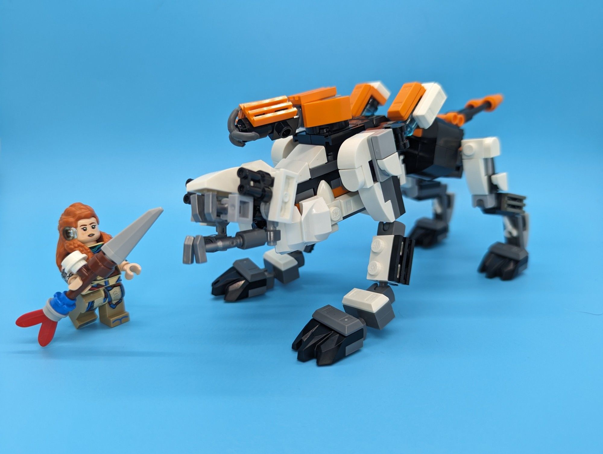 LEGO model of a Ravager from Horizon: Zero Dawn