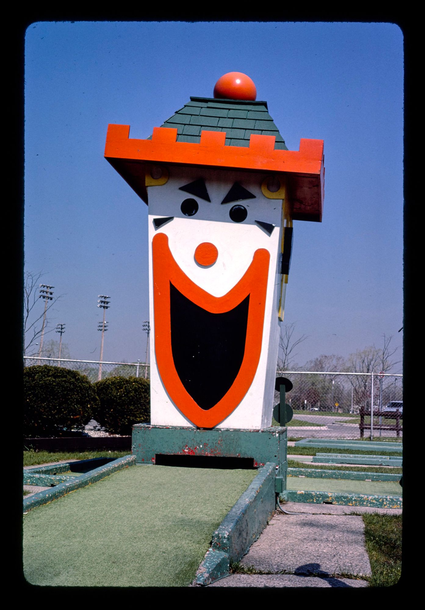 clown tower, royal oak miniature golf, royal oak, michigan, 1986