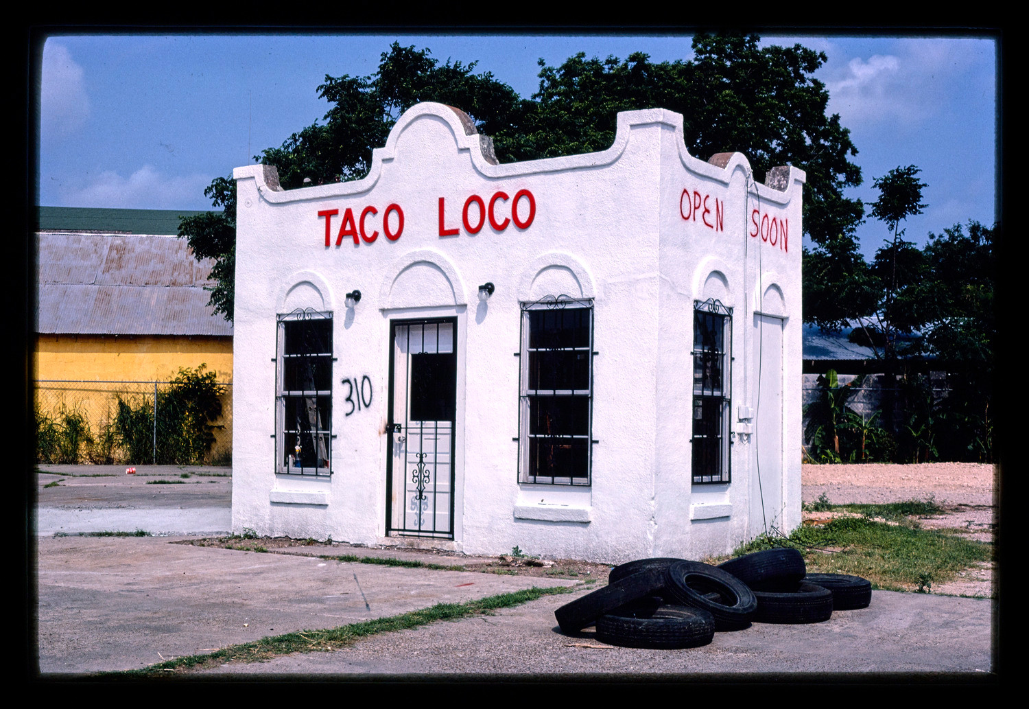 old gas station-taco loco, harlingen, texas, 1982