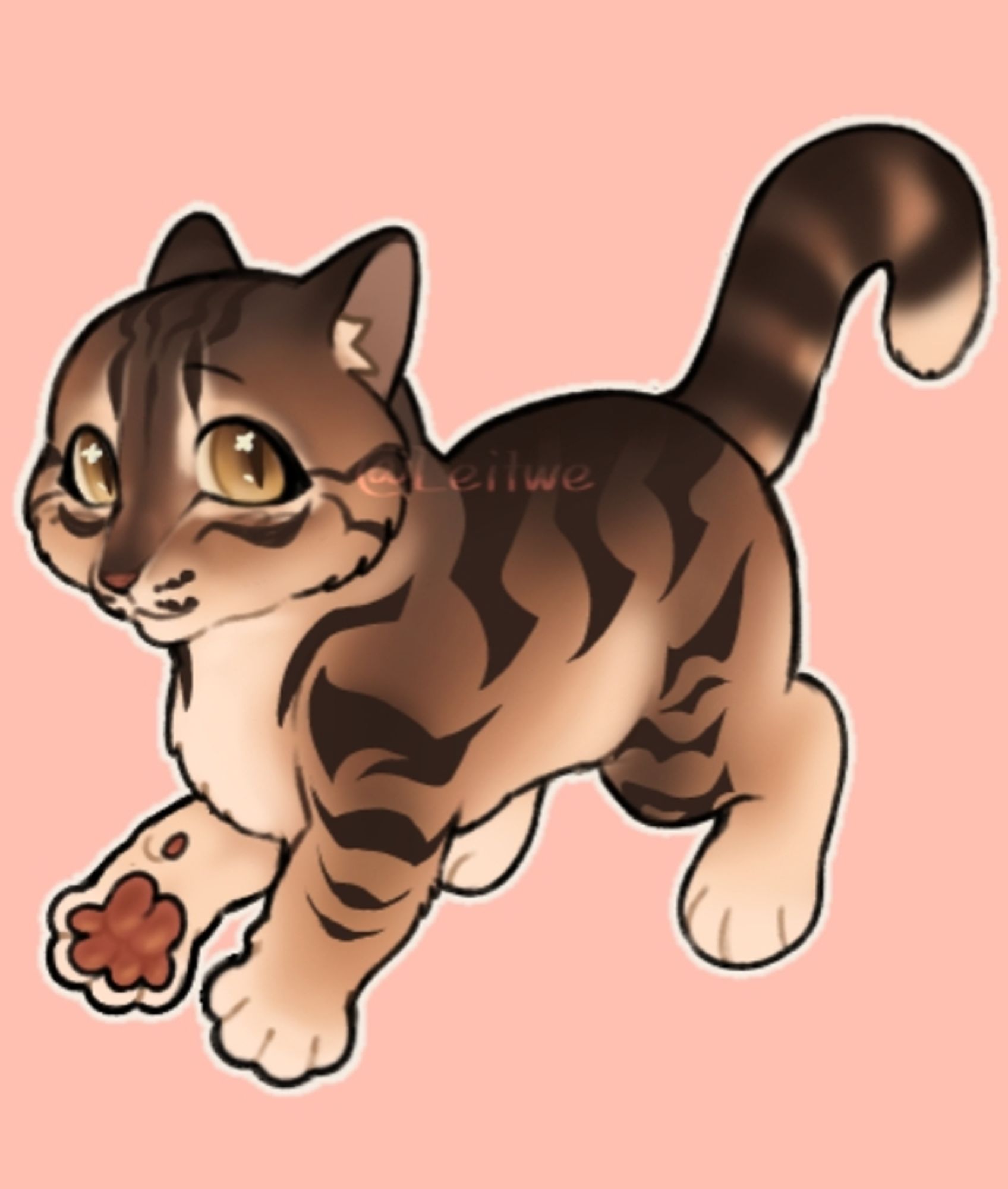 A pale tabby she-cat named LeafPool