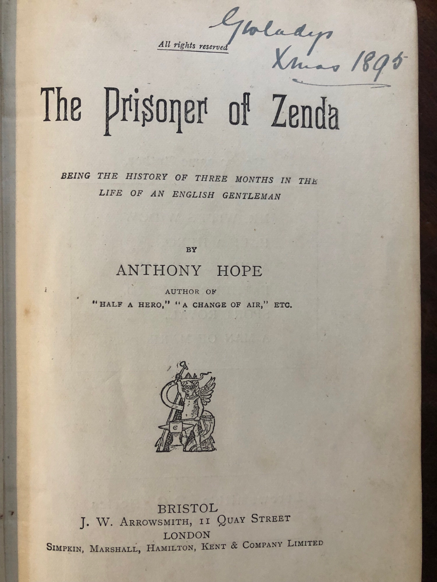 Title page Prisoner of Zenda