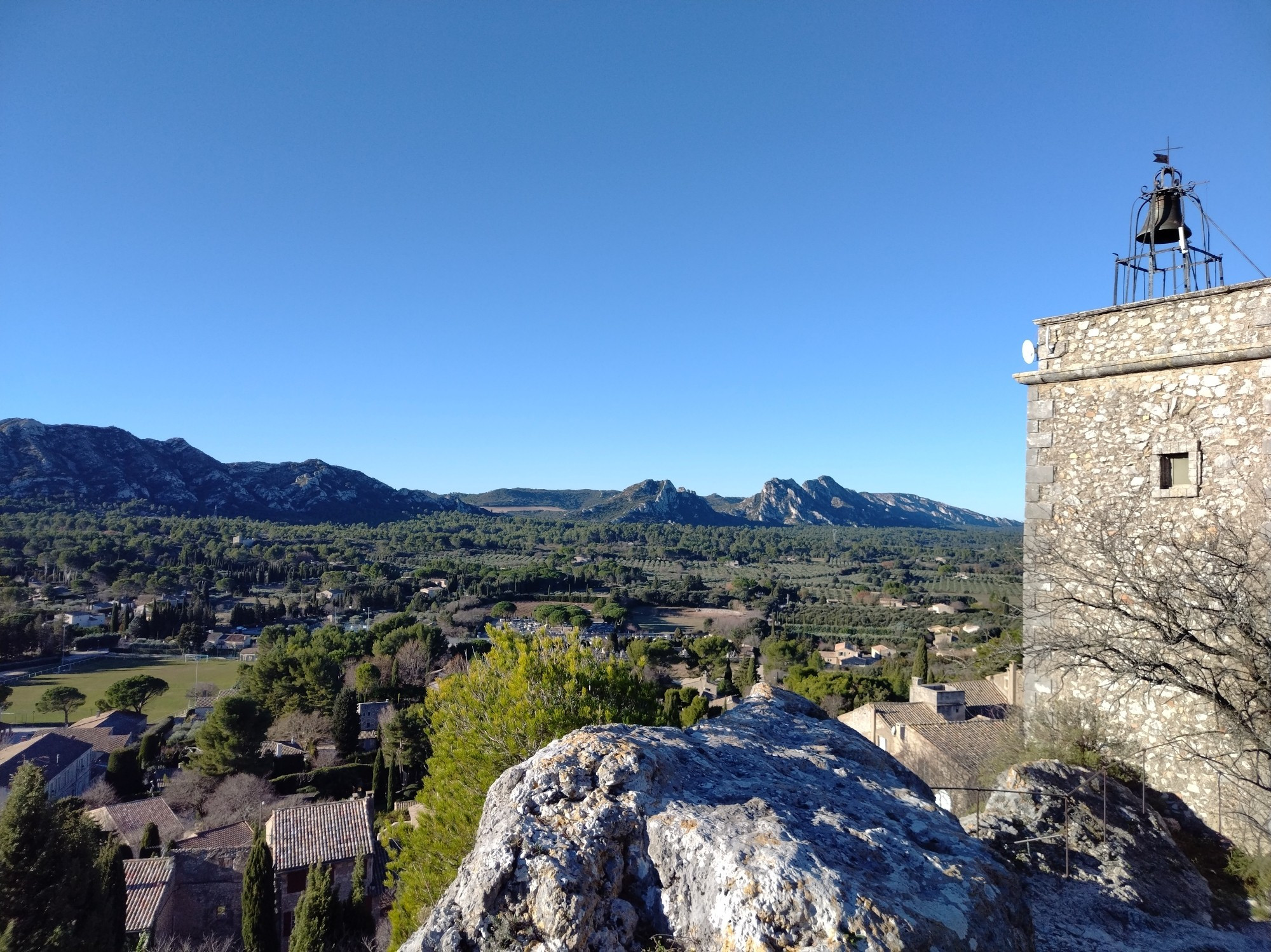 La chaîne des Alpilles vue d'Eygalieres