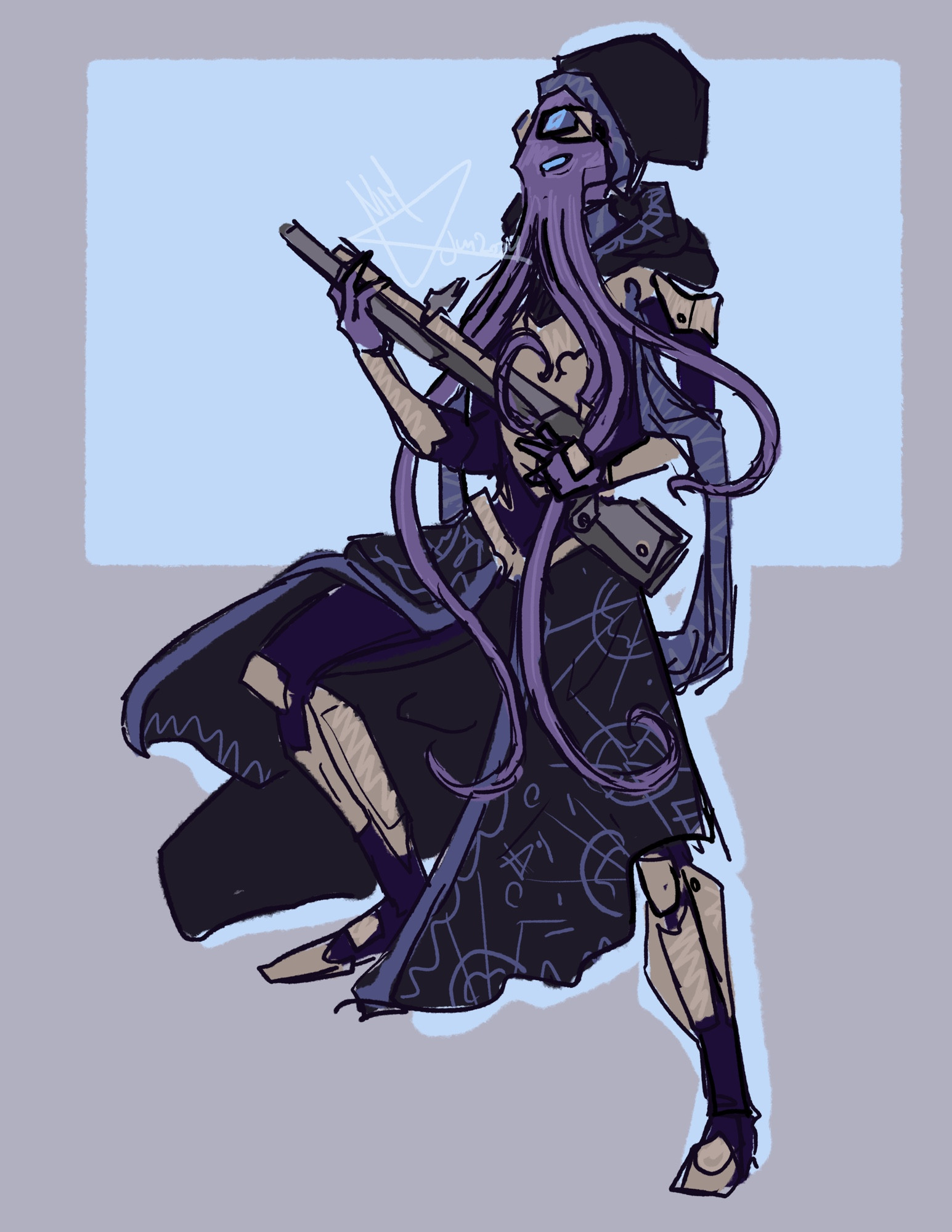 Mindflayer with a gun