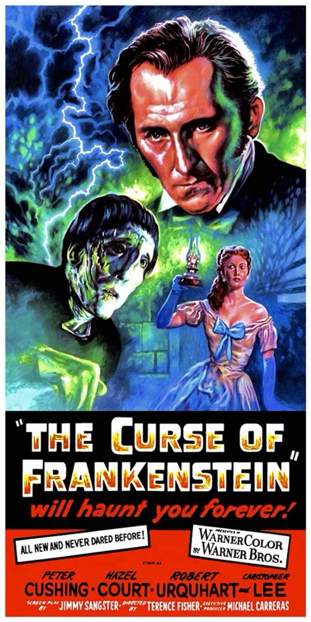 Movie poster for "The Curse Of Frankenstein" (1957)