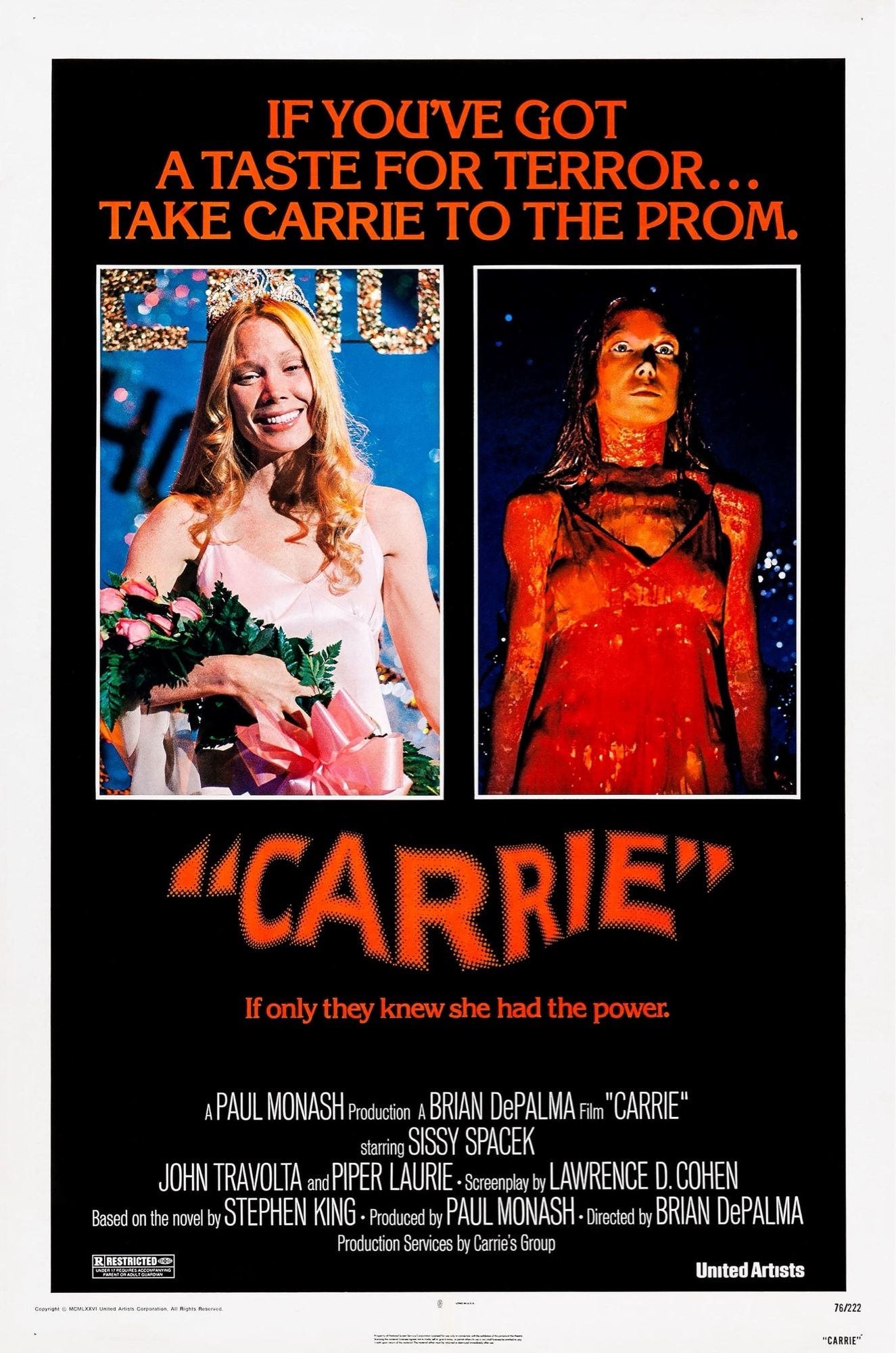 Movie poster for "Carrie" (1976)