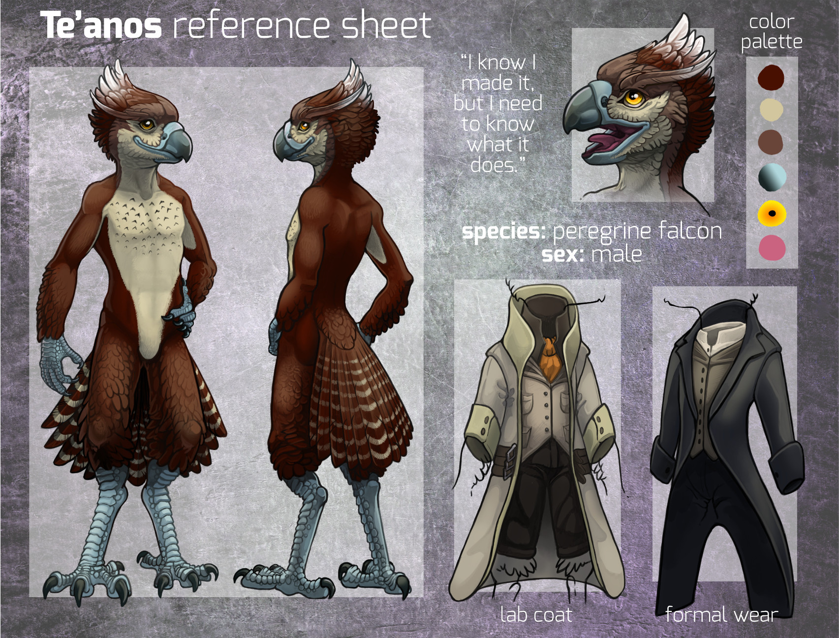 te'anos bird man ref sheet