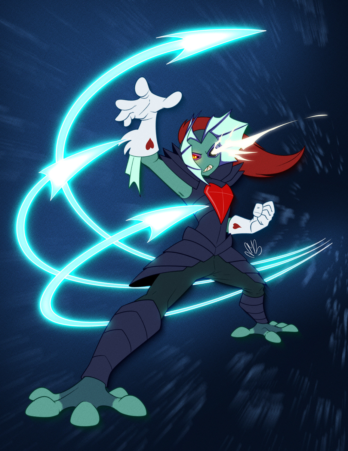 Al as Undyne from Undertale