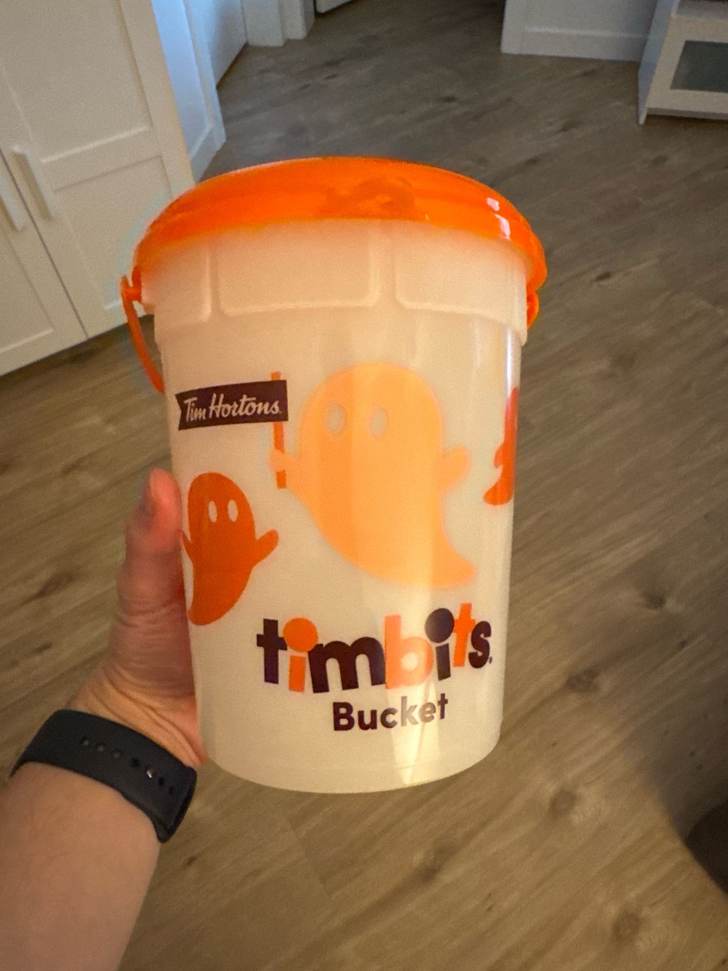 The new “timbits Bucket” by Tim Hortons.